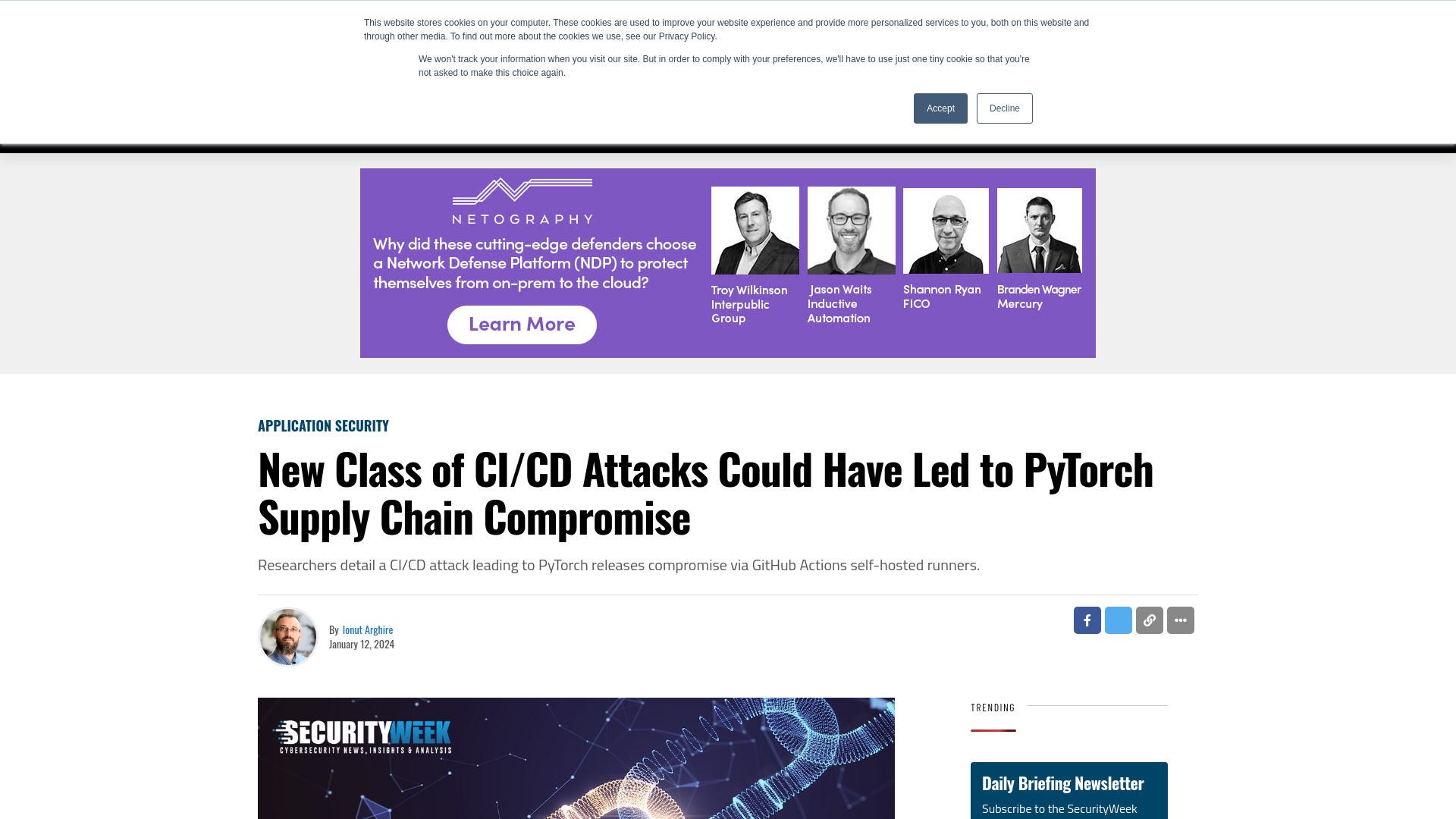 New Class of CI/CD Attacks Could Have Led to PyTorch Supply Chain Compromise - SecurityWeek