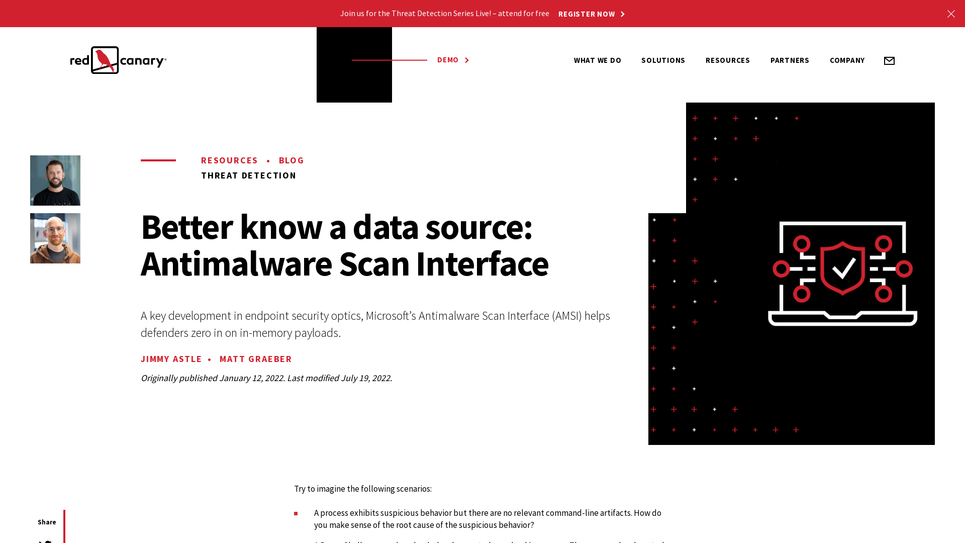 Better know a data source: Antimalware Scan Interface