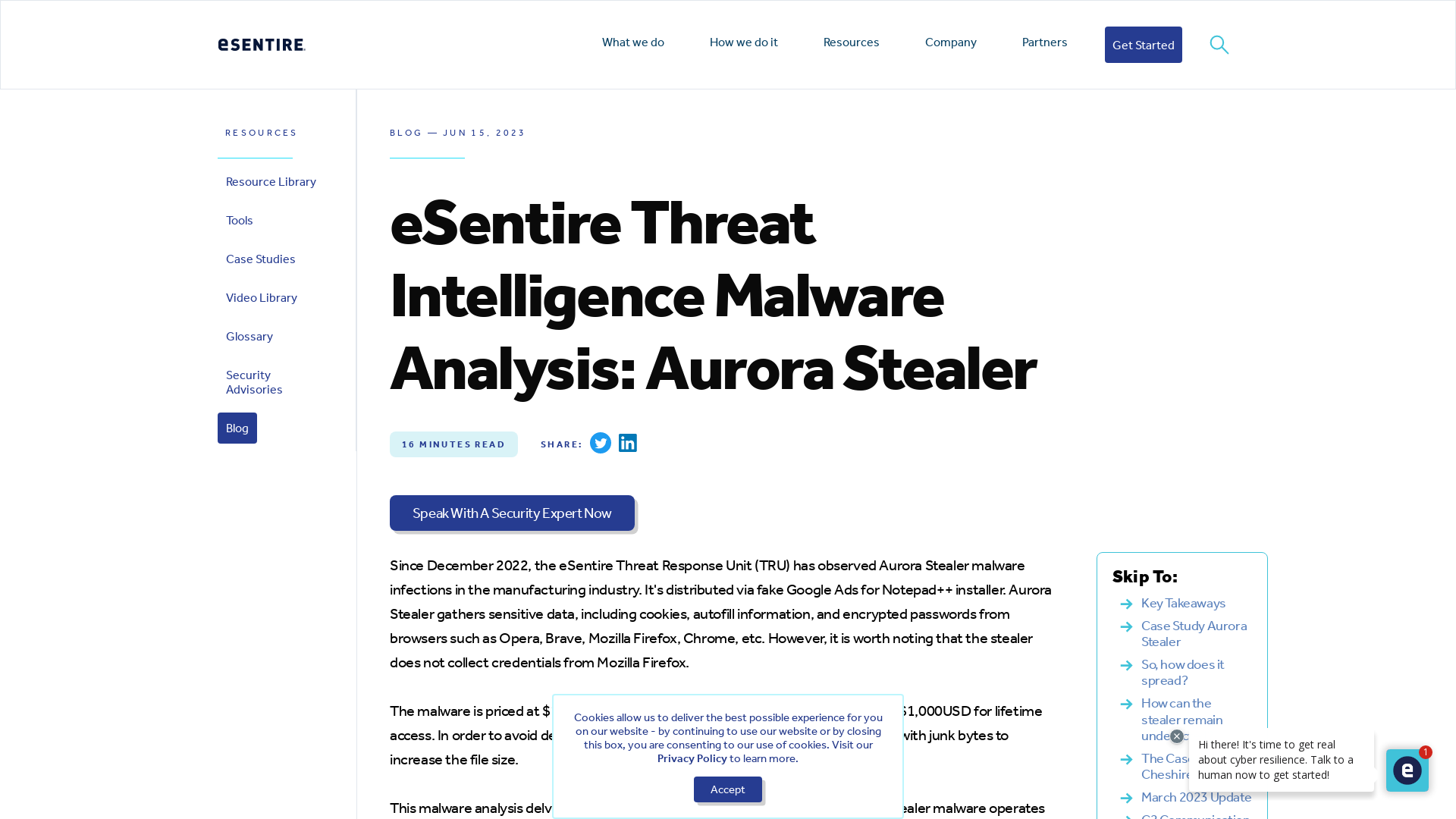 eSentire | eSentire Threat Intelligence Malware Analysis: Aurora…