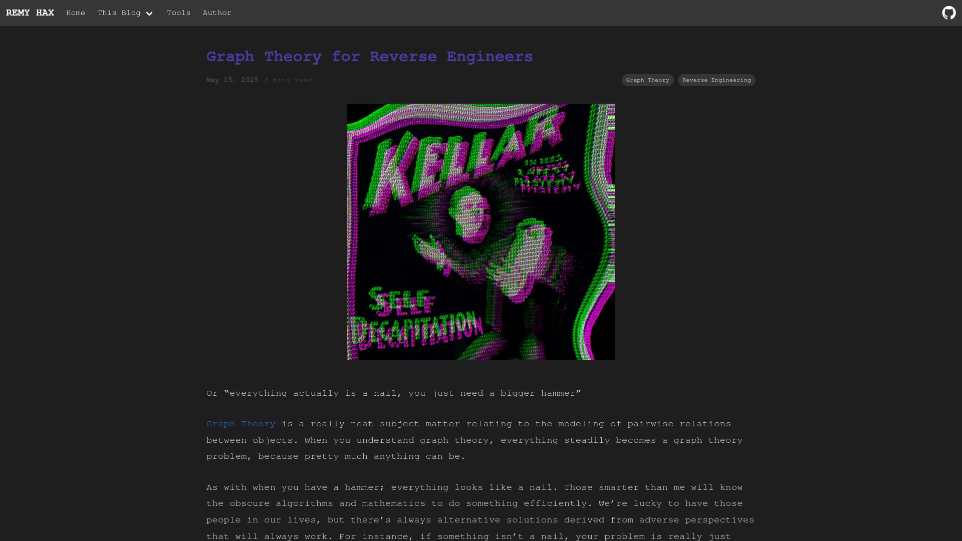 Graph Theory for Reverse Engineers | REMY HAX
