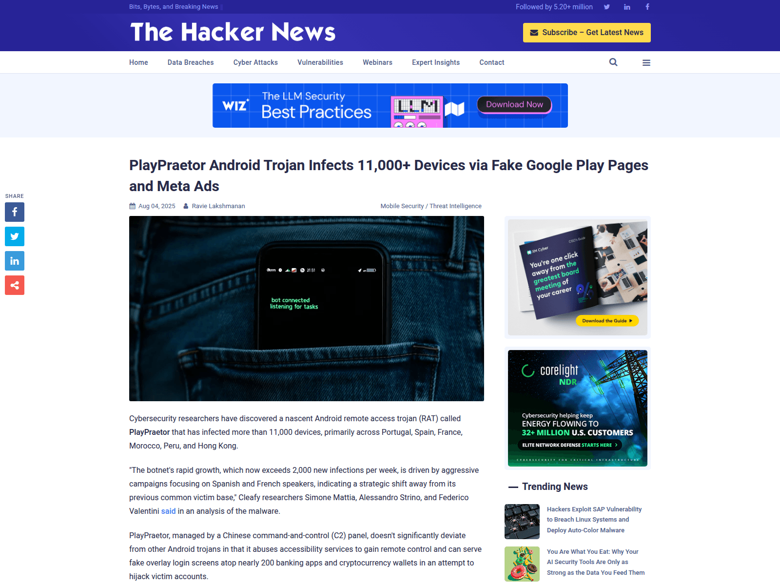 PlayPraetor Android Trojan Infects 11,000+ Devices via Fake Google Play Pages and Meta Ads