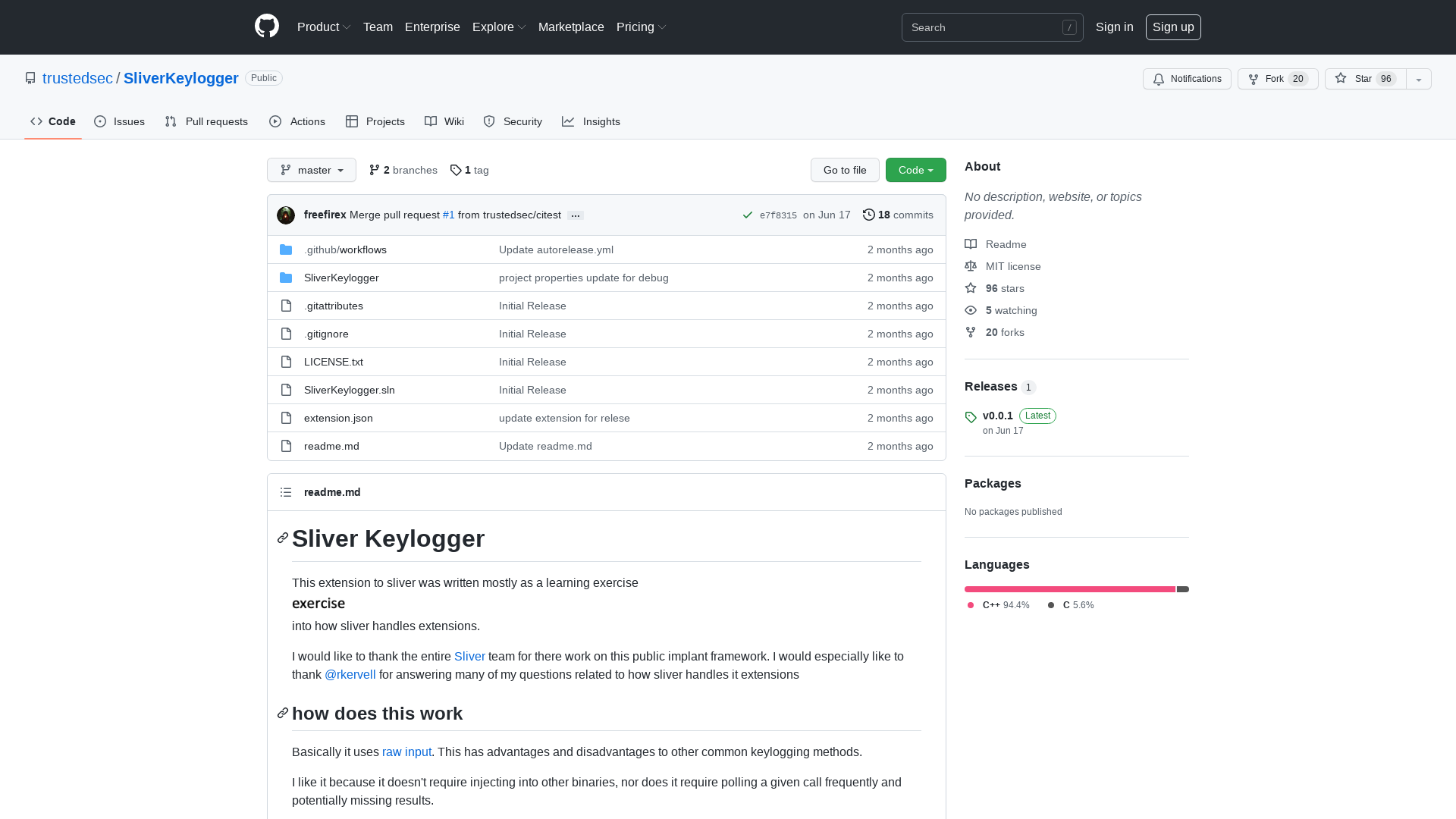 GitHub - trustedsec/SliverKeylogger