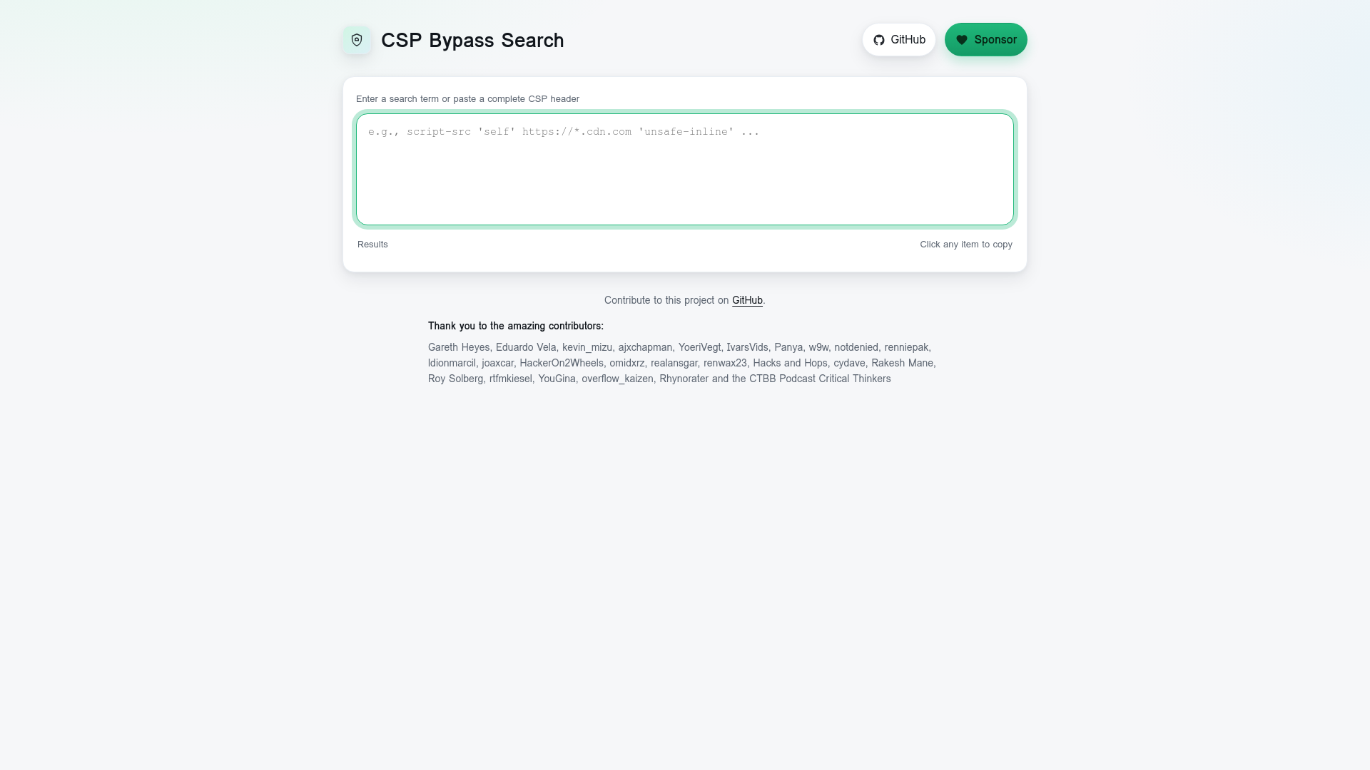 CSP Bypass Search