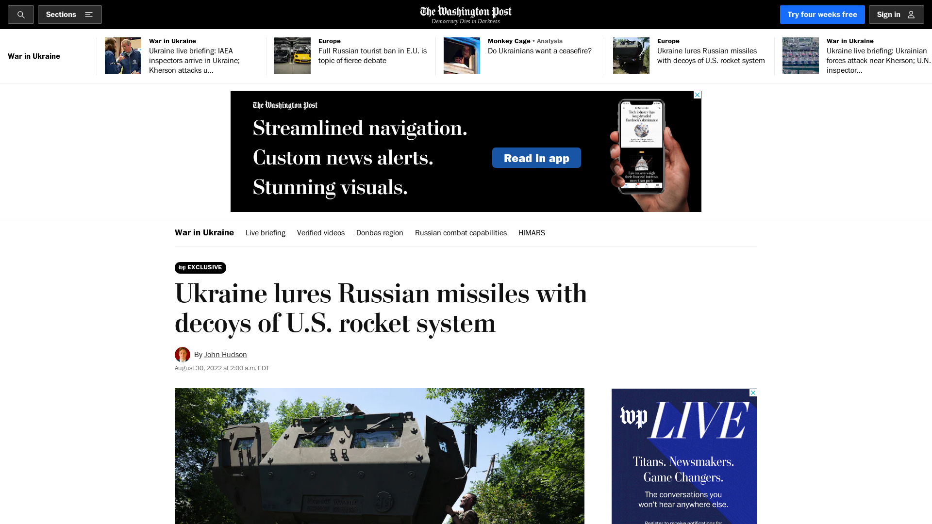 Ukraine tricks Russia into wasting bombs to destroy decoy ‘artillery’ - The Washington Post