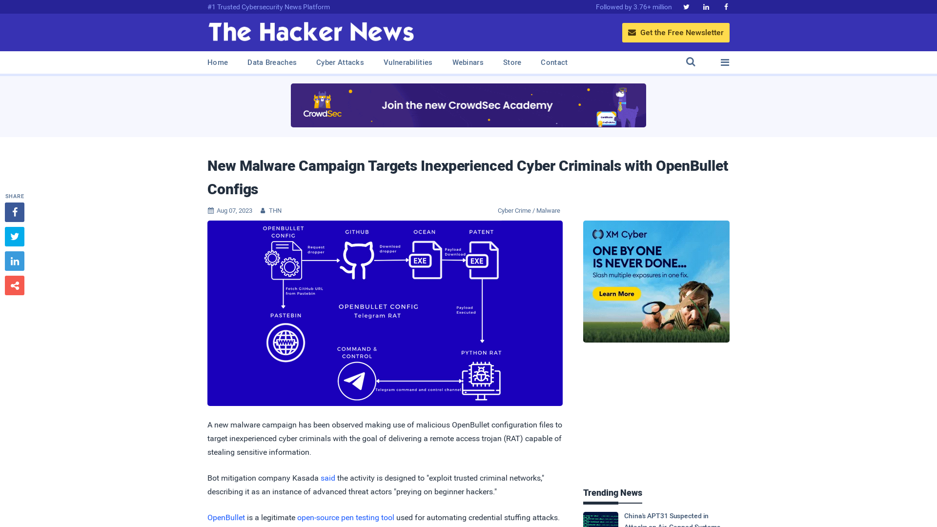 New Malware Campaign Targets Inexperienced Cyber Criminals with OpenBullet Configs