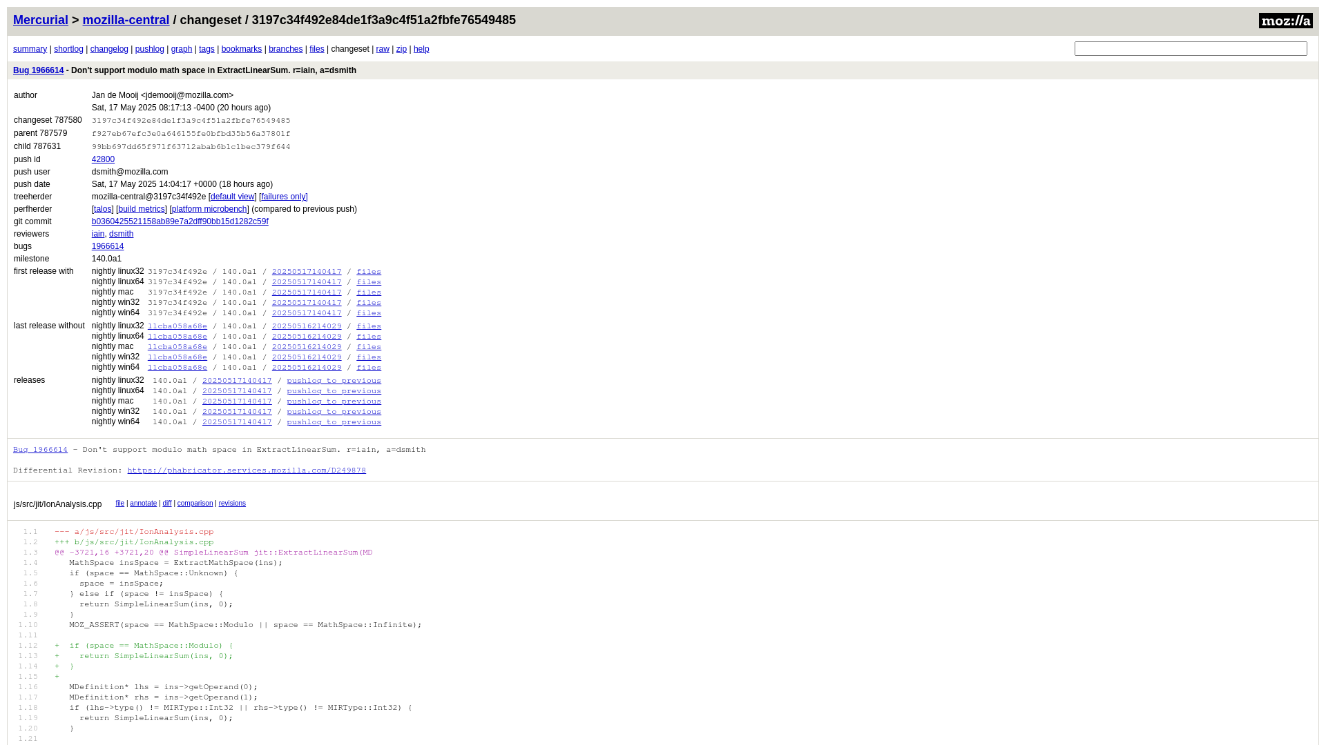 mozilla-central: changeset 787580:3197c34f492e84de1f3a9c4f51a2fbfe76549485