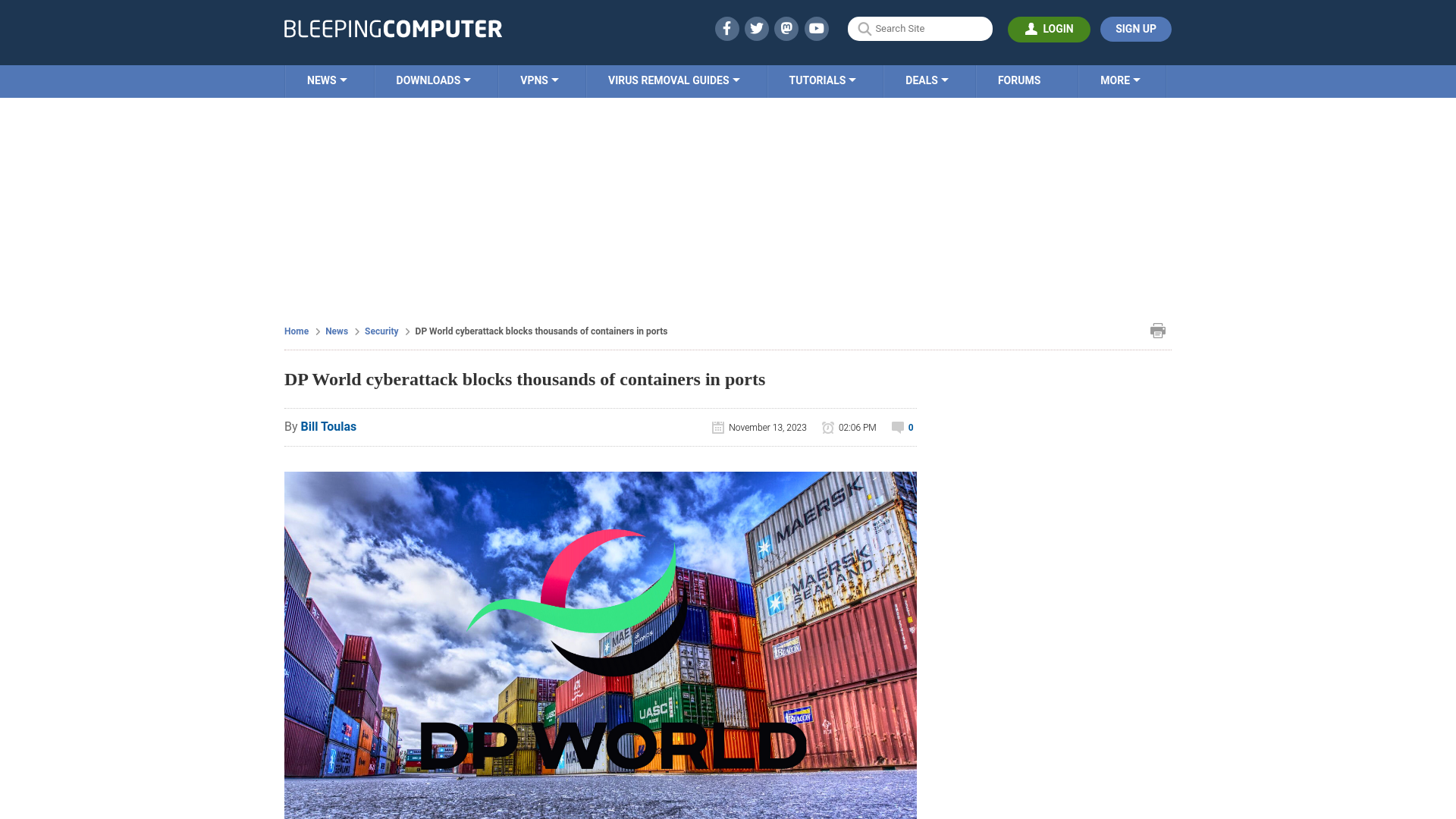 DP World cyberattack blocks thousands of containers in ports