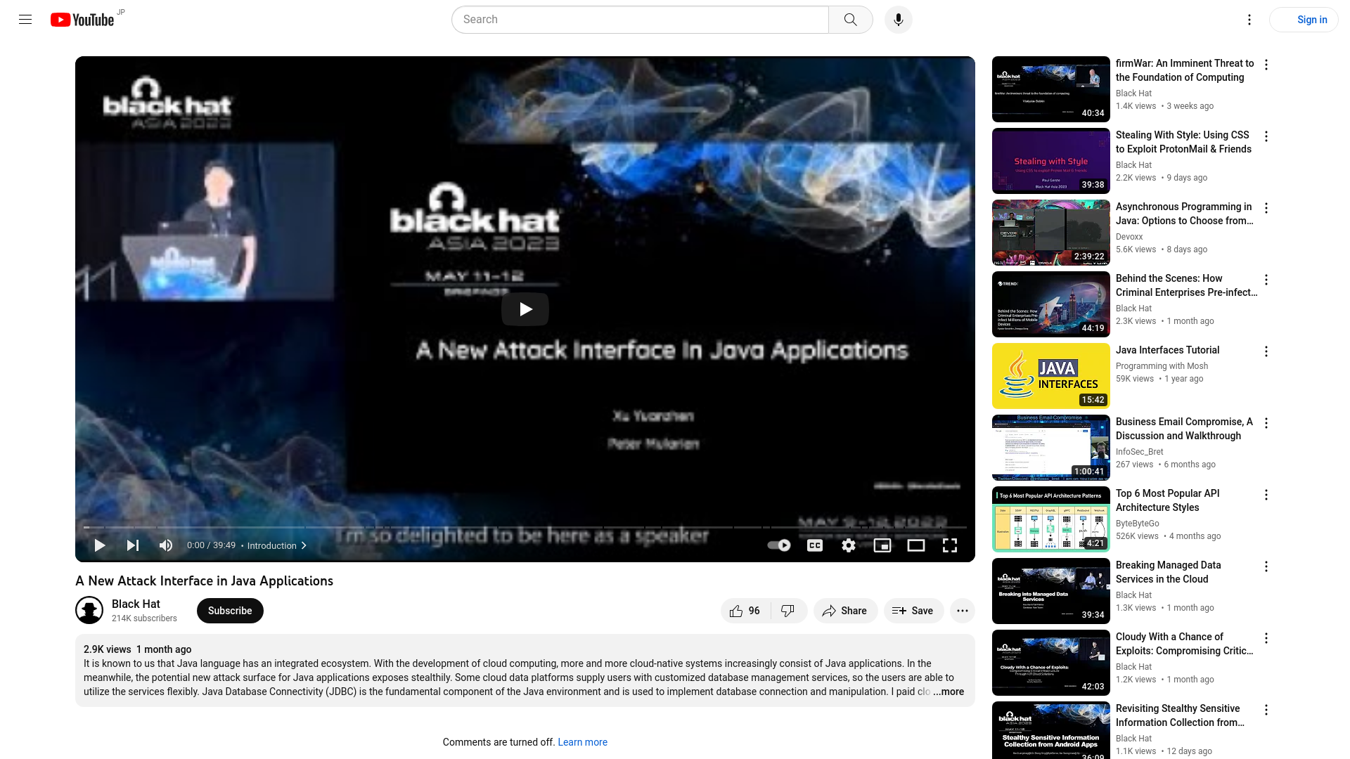 A New Attack Interface in Java Applications - YouTube