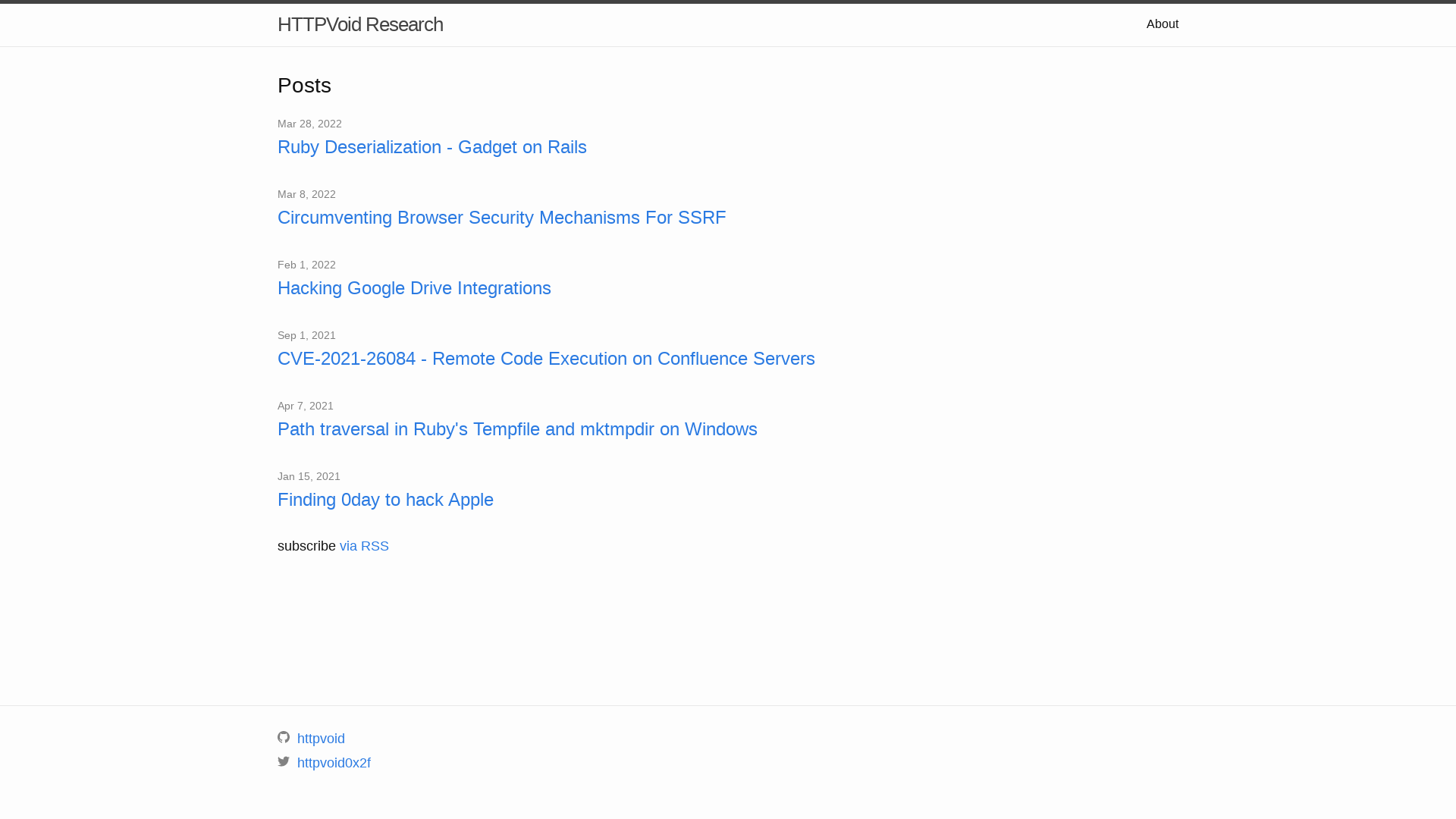 HTTPVoid Research | HTTPVoid is a research oriented team of computer security.