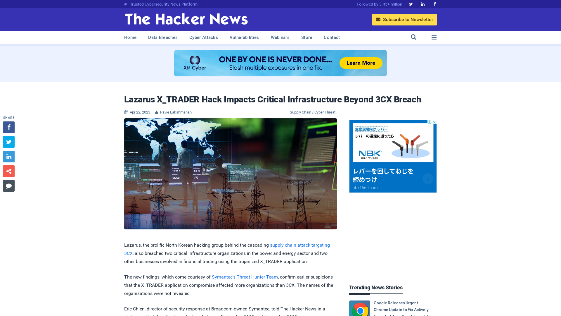 Lazarus X_TRADER Hack Impacts Critical Infrastructure Beyond 3CX Breach