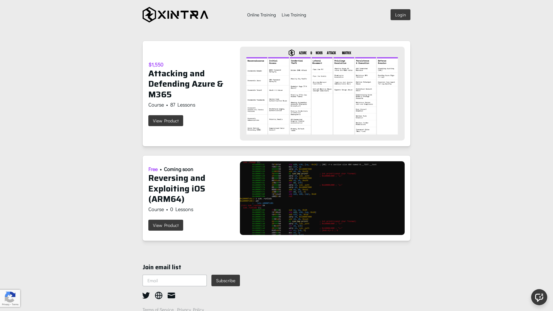 XINTRA - Cybersecurity Training