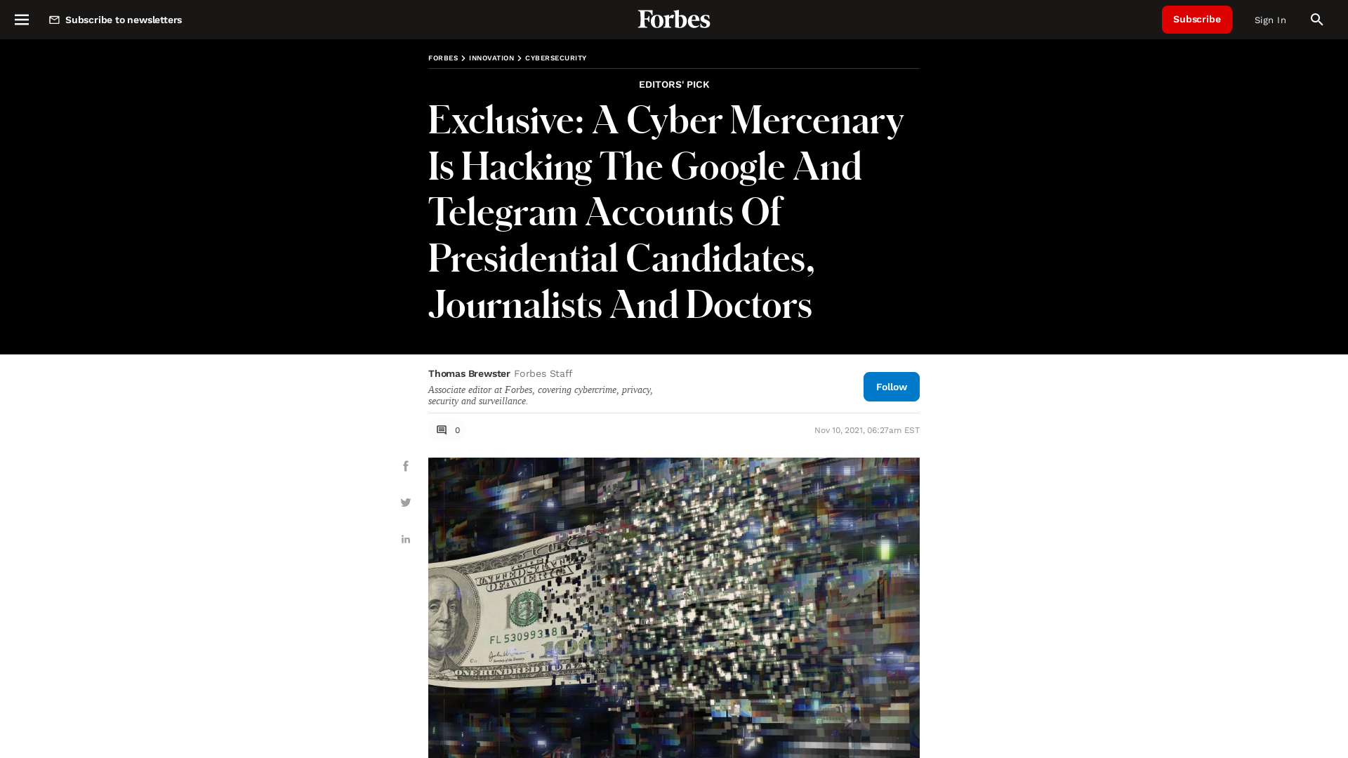Exclusive: A Cyber Mercenary Is Hacking The Google And Telegram Accounts Of Presidential Candidates, Journalists And Doctors
