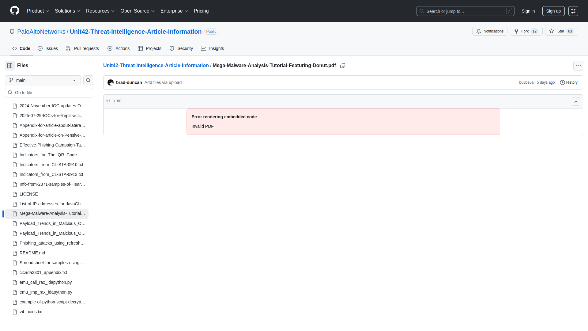 Unit42-Threat-Intelligence-Article-Information/Mega-Malware-Analysis-Tutorial-Featuring-Donut.pdf at main · PaloAltoNetworks/Unit42-Threat-Intelligence-Article-Information · GitHub