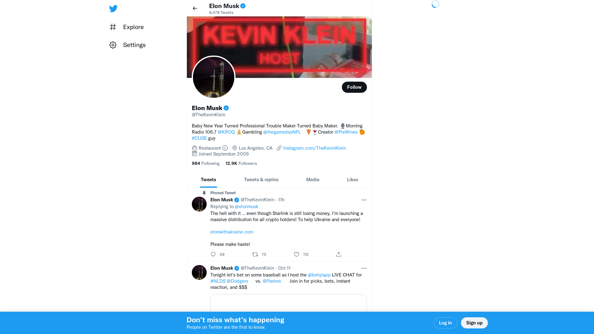 Elon Musk (@TheKevinKlein) / Twitter