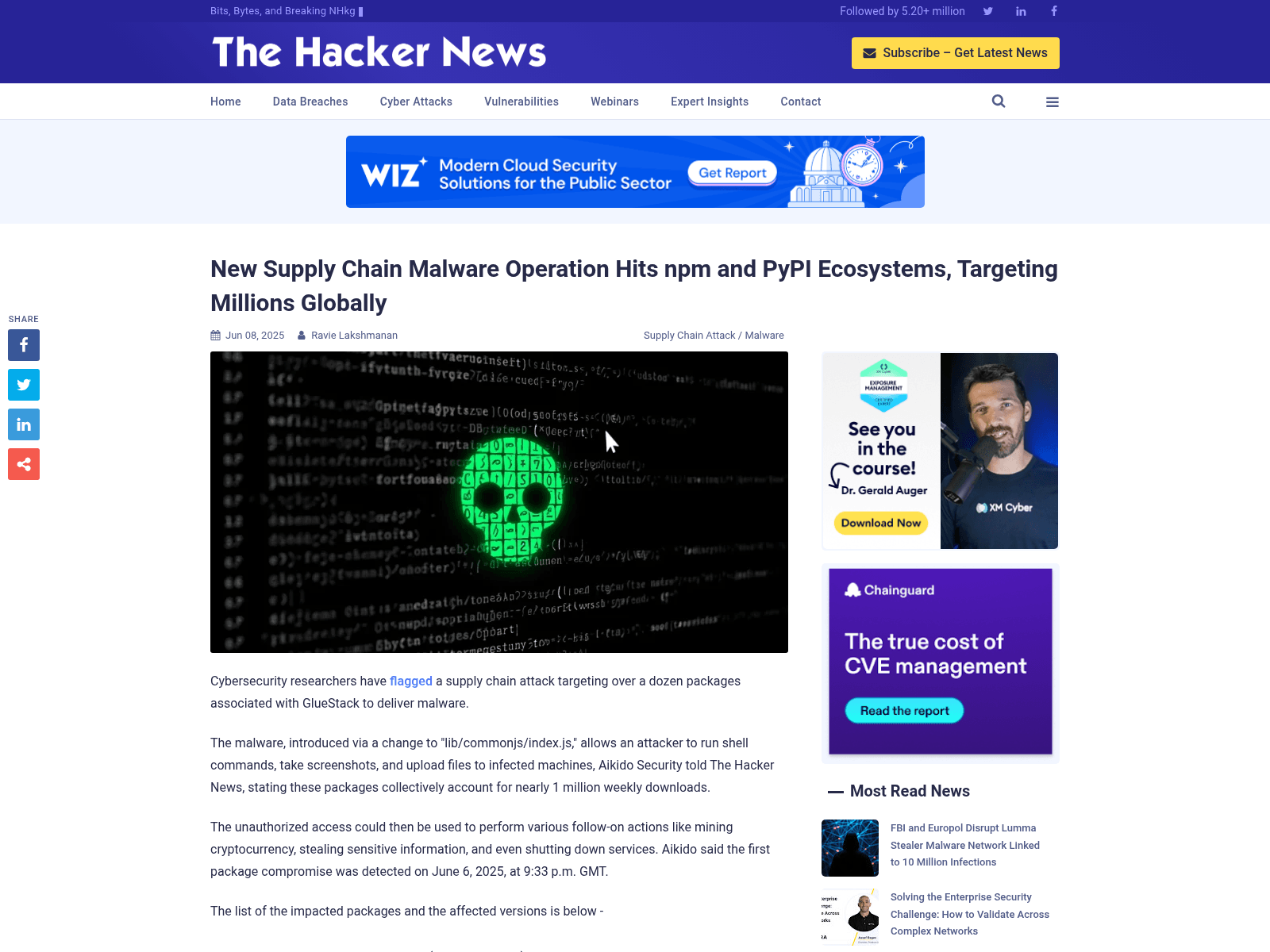 New Supply Chain Malware Operation Hits npm and PyPI Ecosystems, Targeting Millions Globally