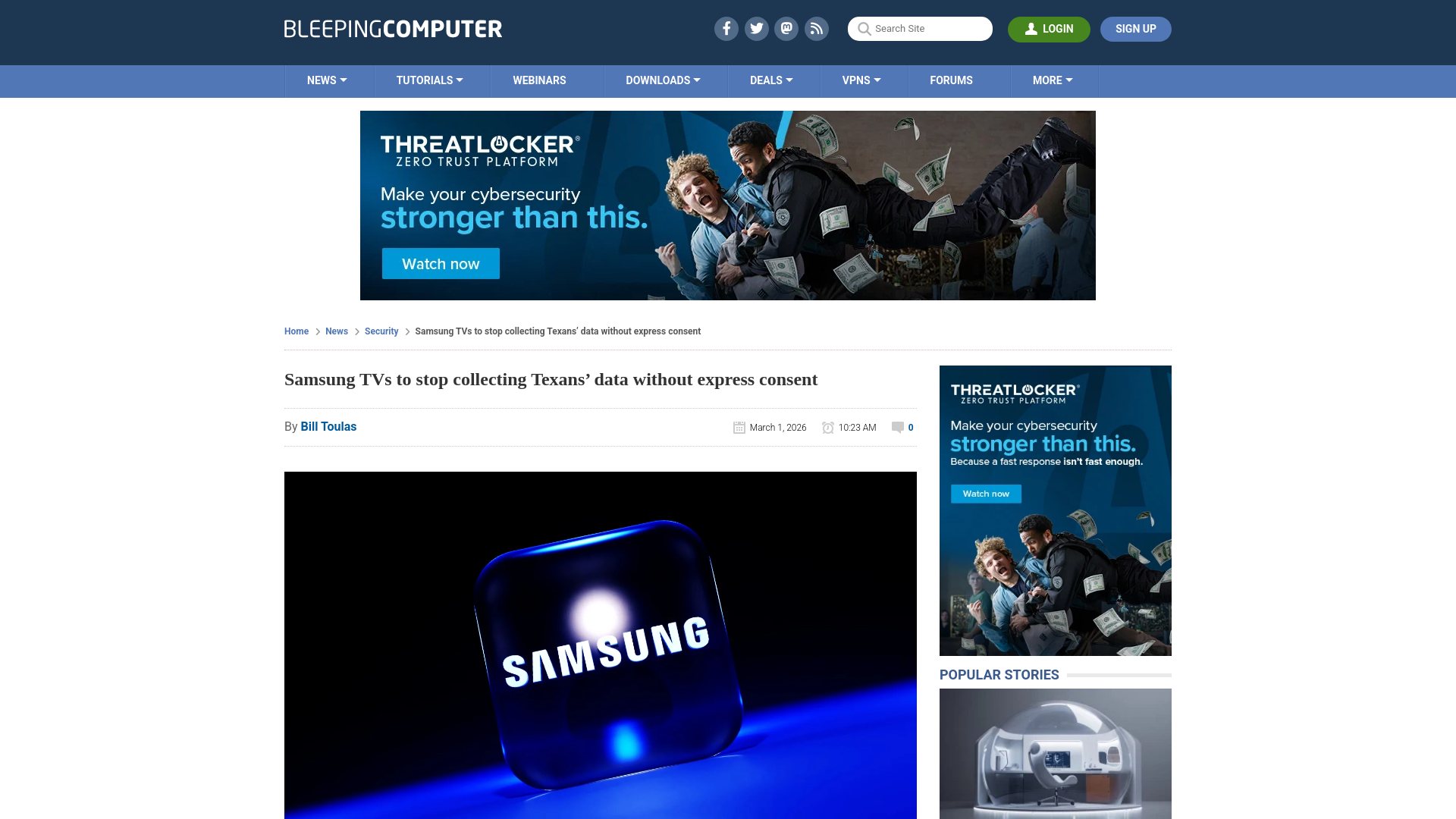Samsung TVs to stop collecting Texans’ data without express consent