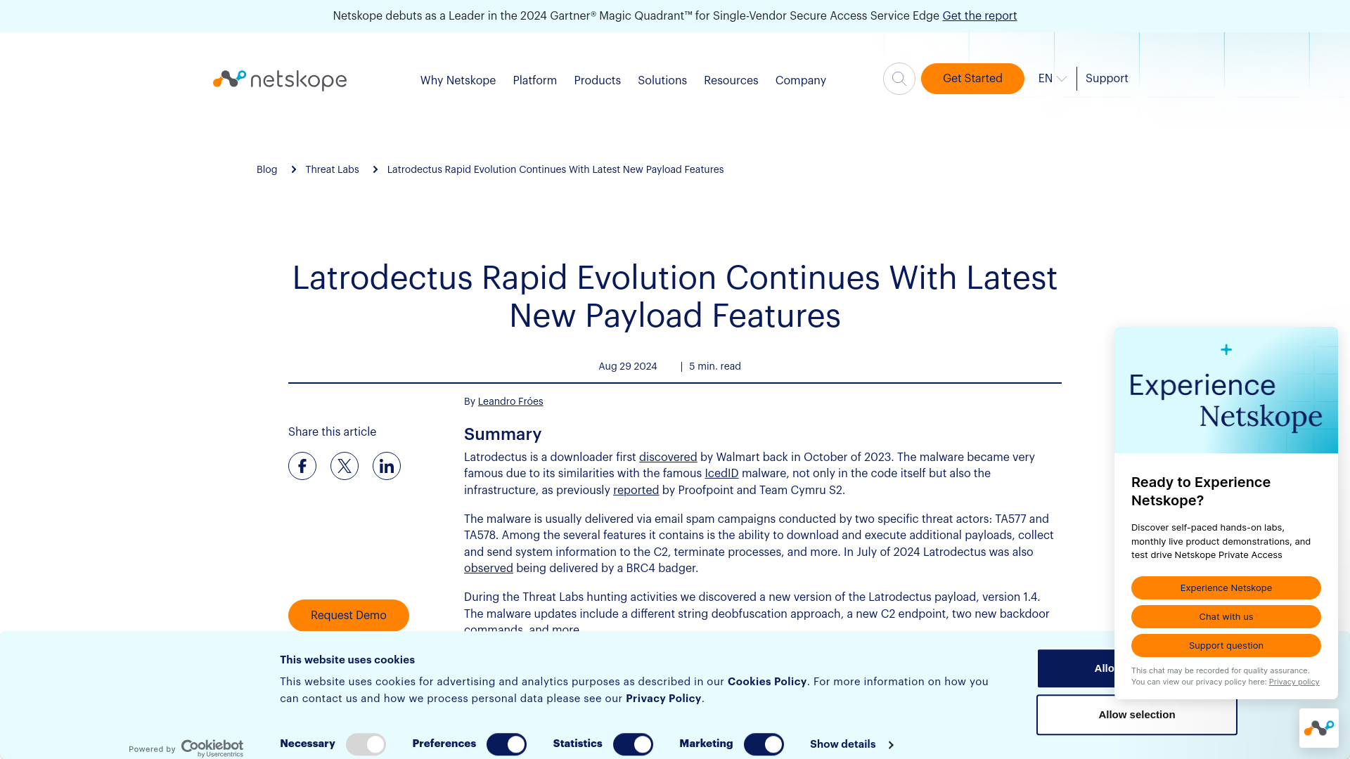 Latrodectus Rapid Evolution Continues With Latest New Payload Features - Netskope