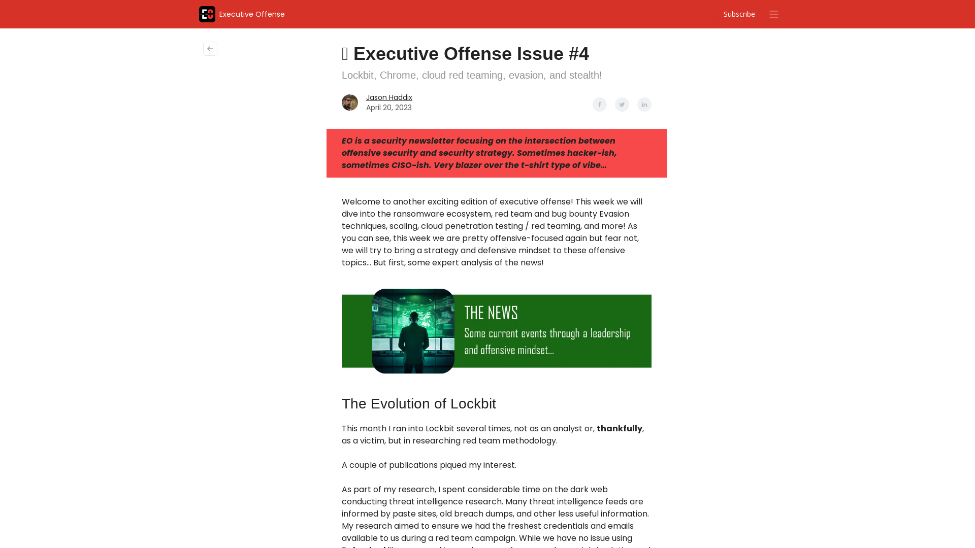 🔴 Executive Offense Issue #4