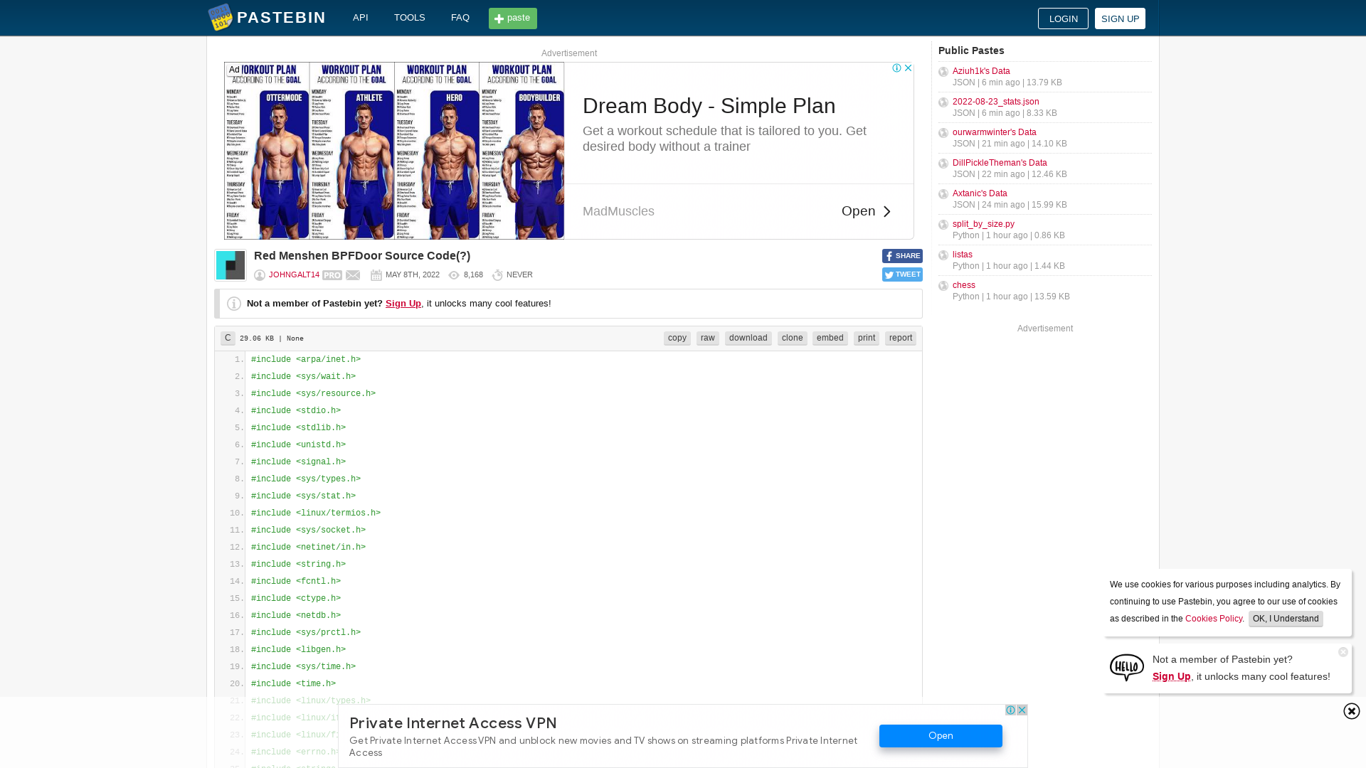 Red Menshen BPFDoor Source Code(?) - Pastebin.com