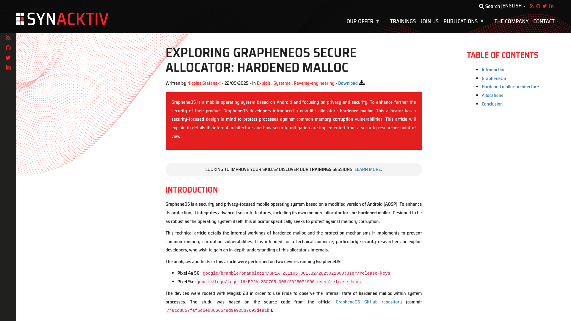 Exploring GrapheneOS secure allocator: Hardened Malloc