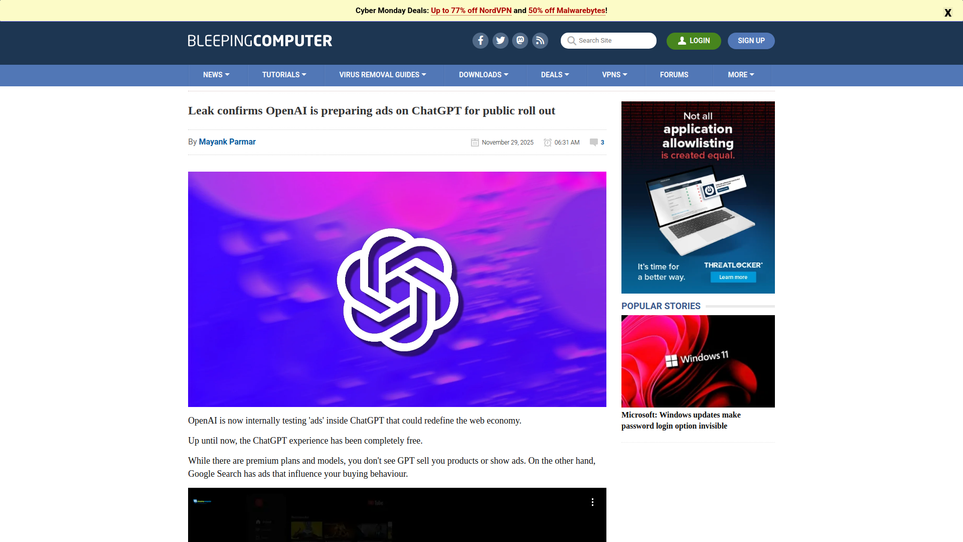 Leak confirms OpenAI is preparing ads on ChatGPT for public roll out