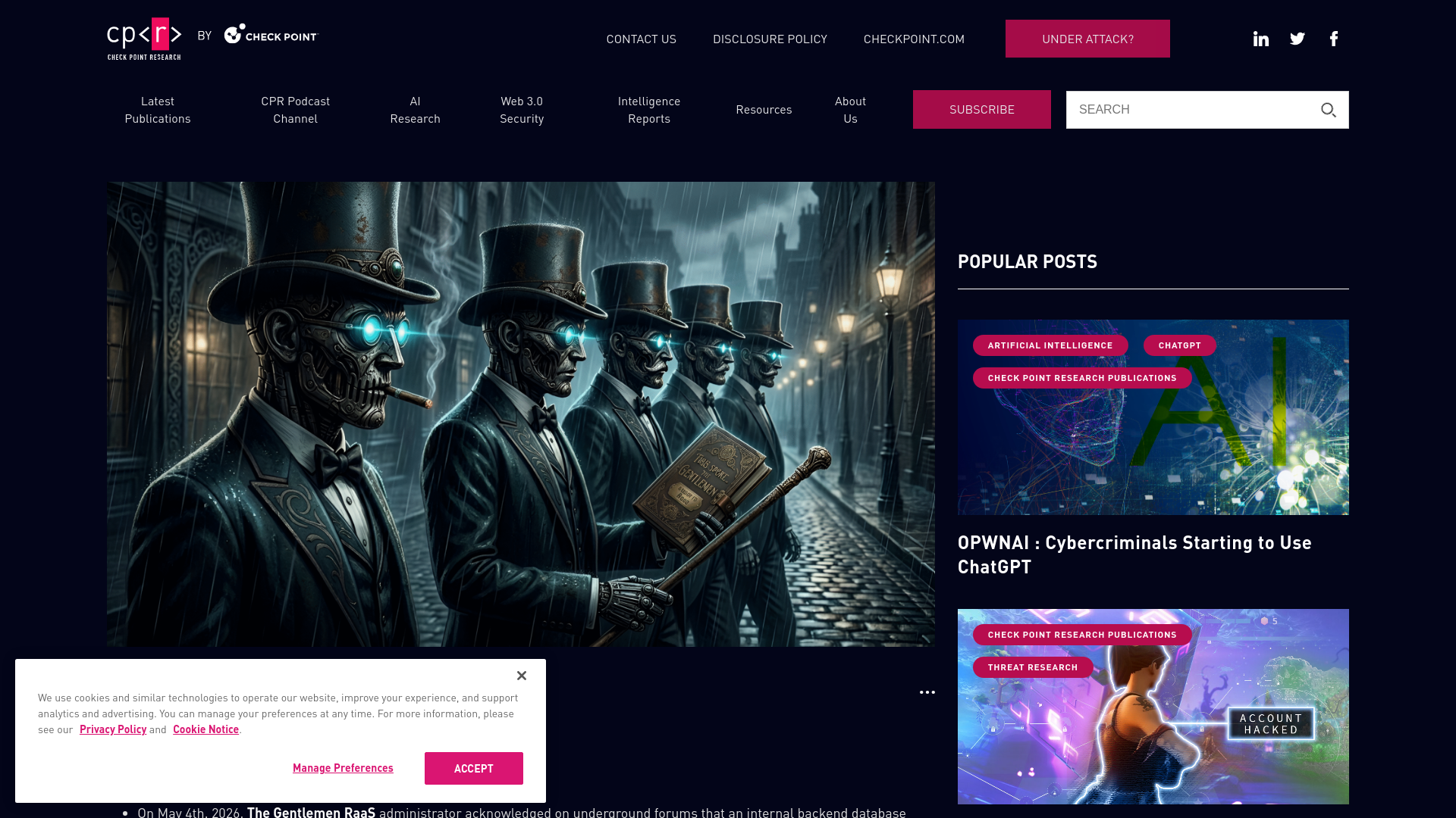 Thus Spoke…The Gentlemen - Check Point Research