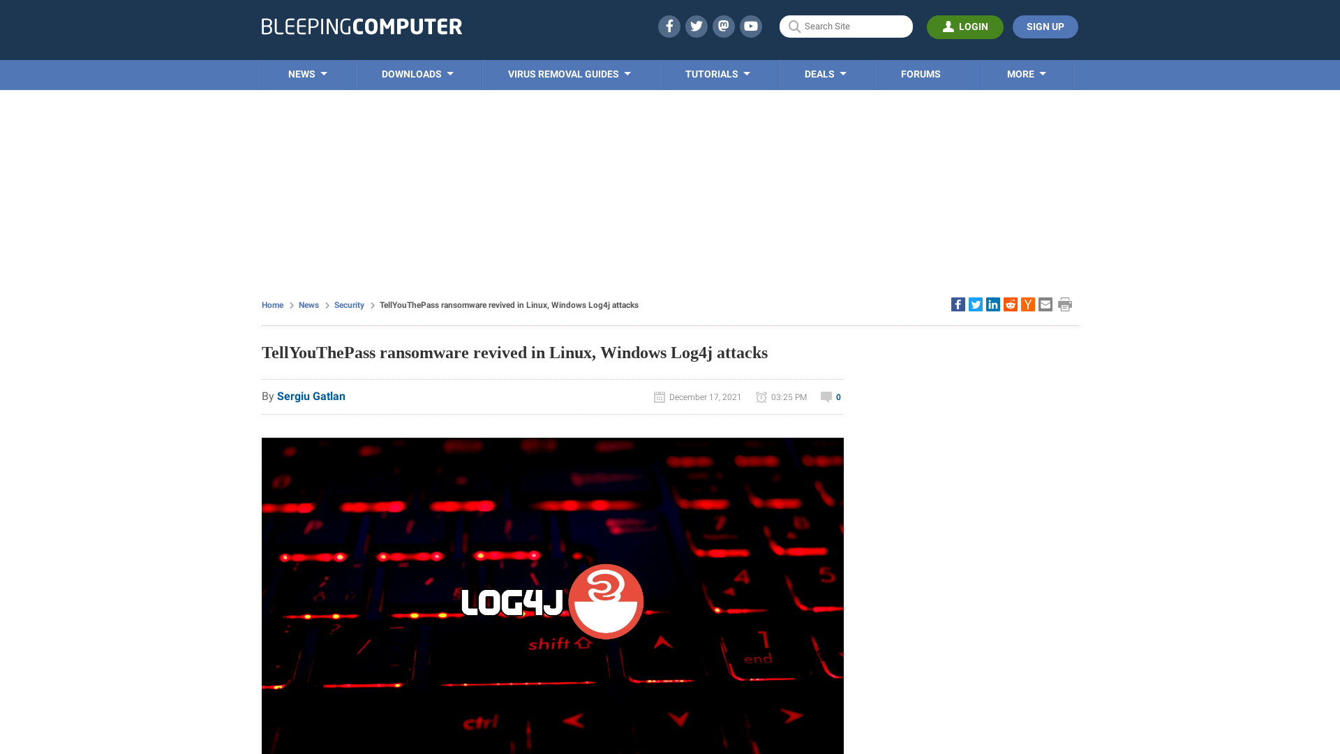 TellYouThePass ransomware revived in Linux, Windows Log4j attacks
