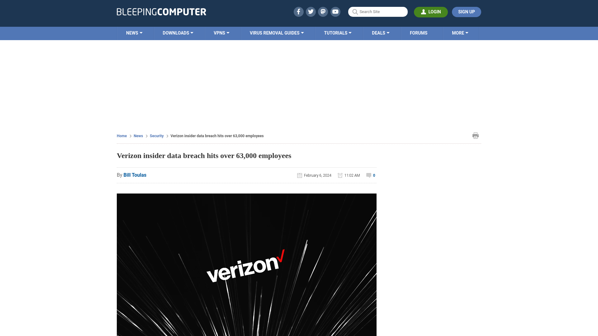 Verizon insider data breach hits over 63,000 employees