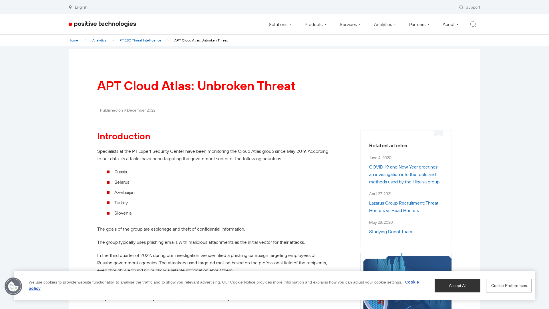 APT Cloud Atlas: Unbroken Threat