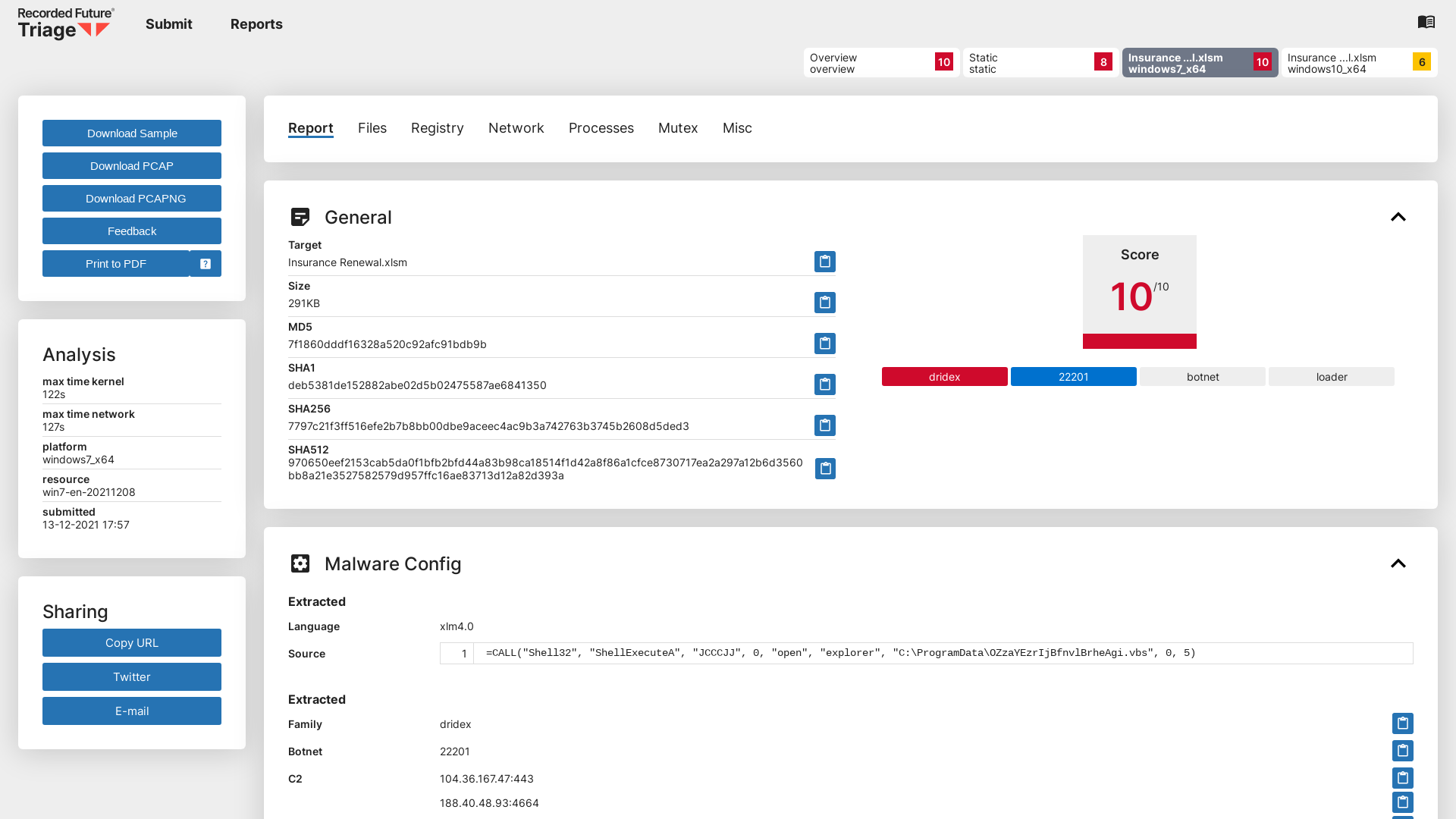 Triage | Behavioral Report