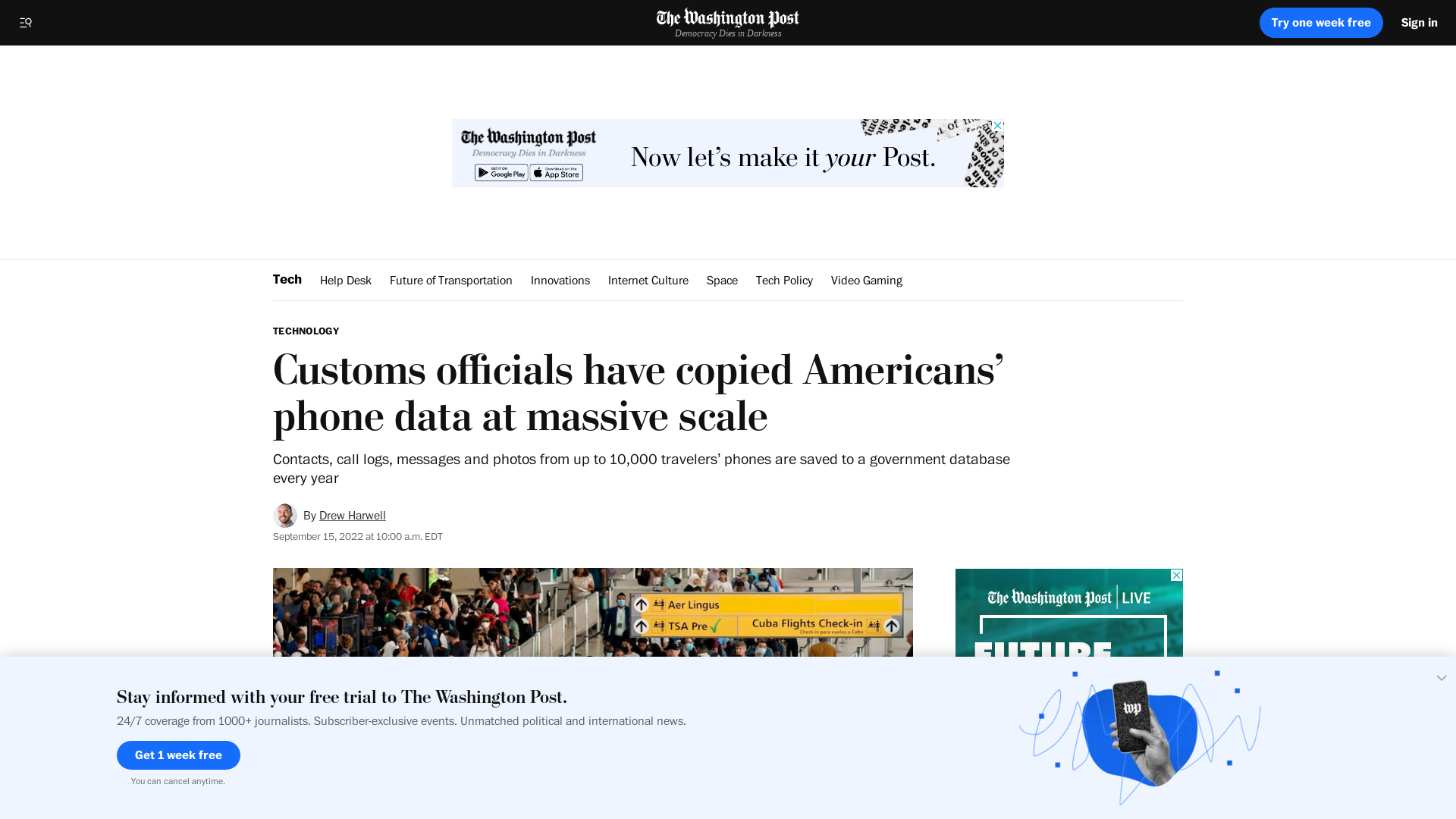 DHS built huge database from cellphones, computers seized at border - The Washington Post