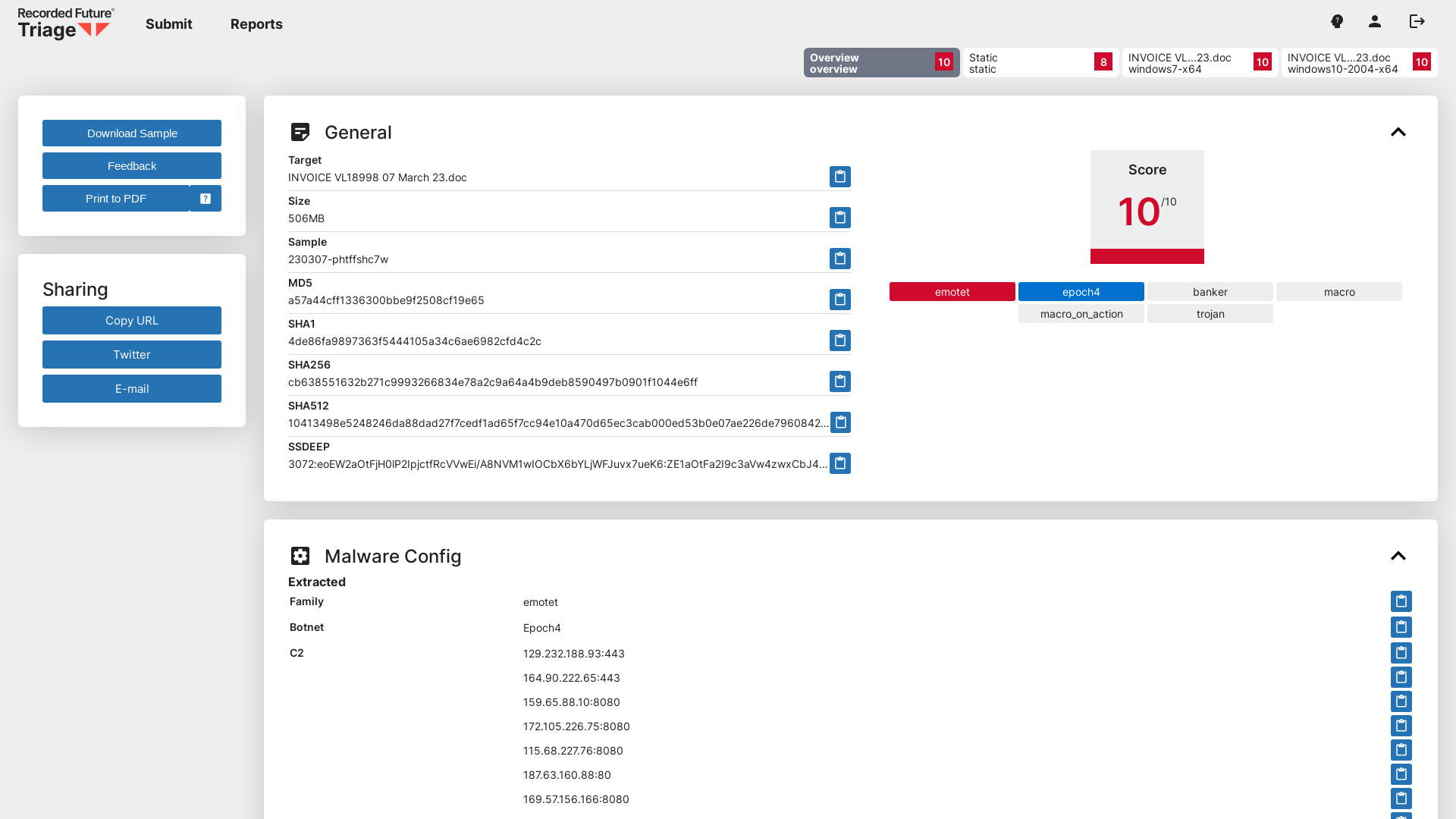 Triage | Malware sandboxing report by Hatching Triage