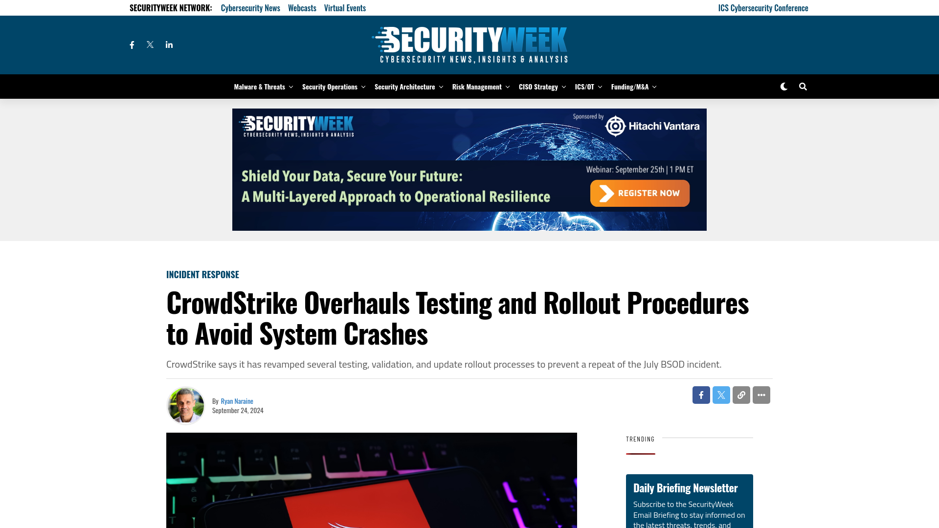 CrowdStrike Overhauls Testing and Rollout Procedures to Avoid System Crashes - SecurityWeek