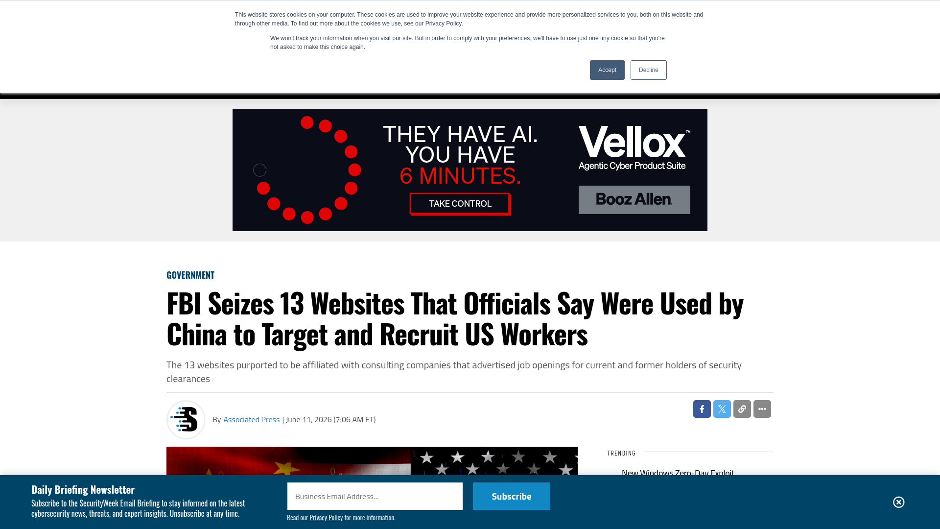 FBI Seizes 13 Websites That Officials Say Were Used by China to Target and Recruit US Workers - SecurityWeek