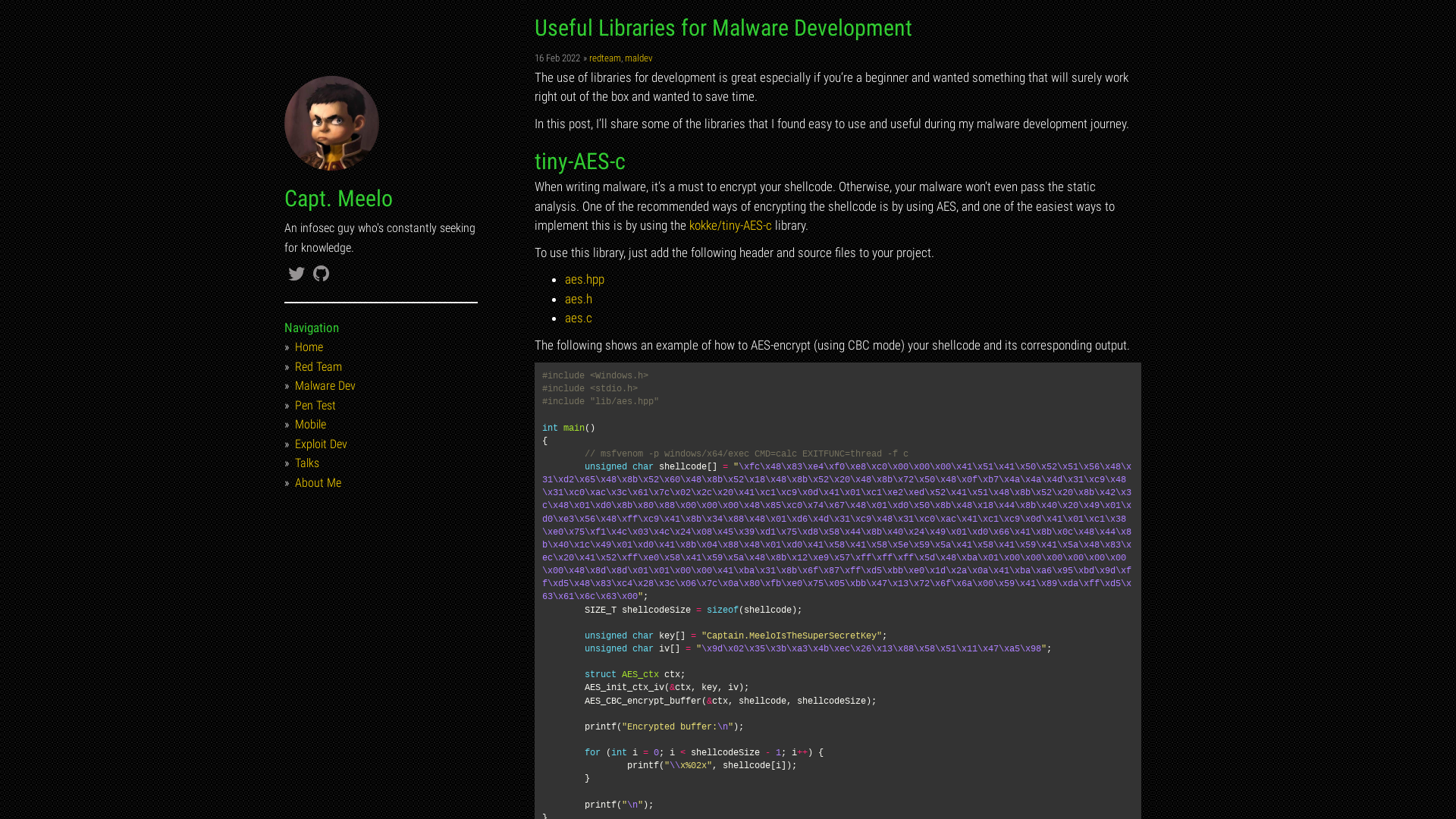 Useful Libraries for Malware Development - Hack.Learn.Share