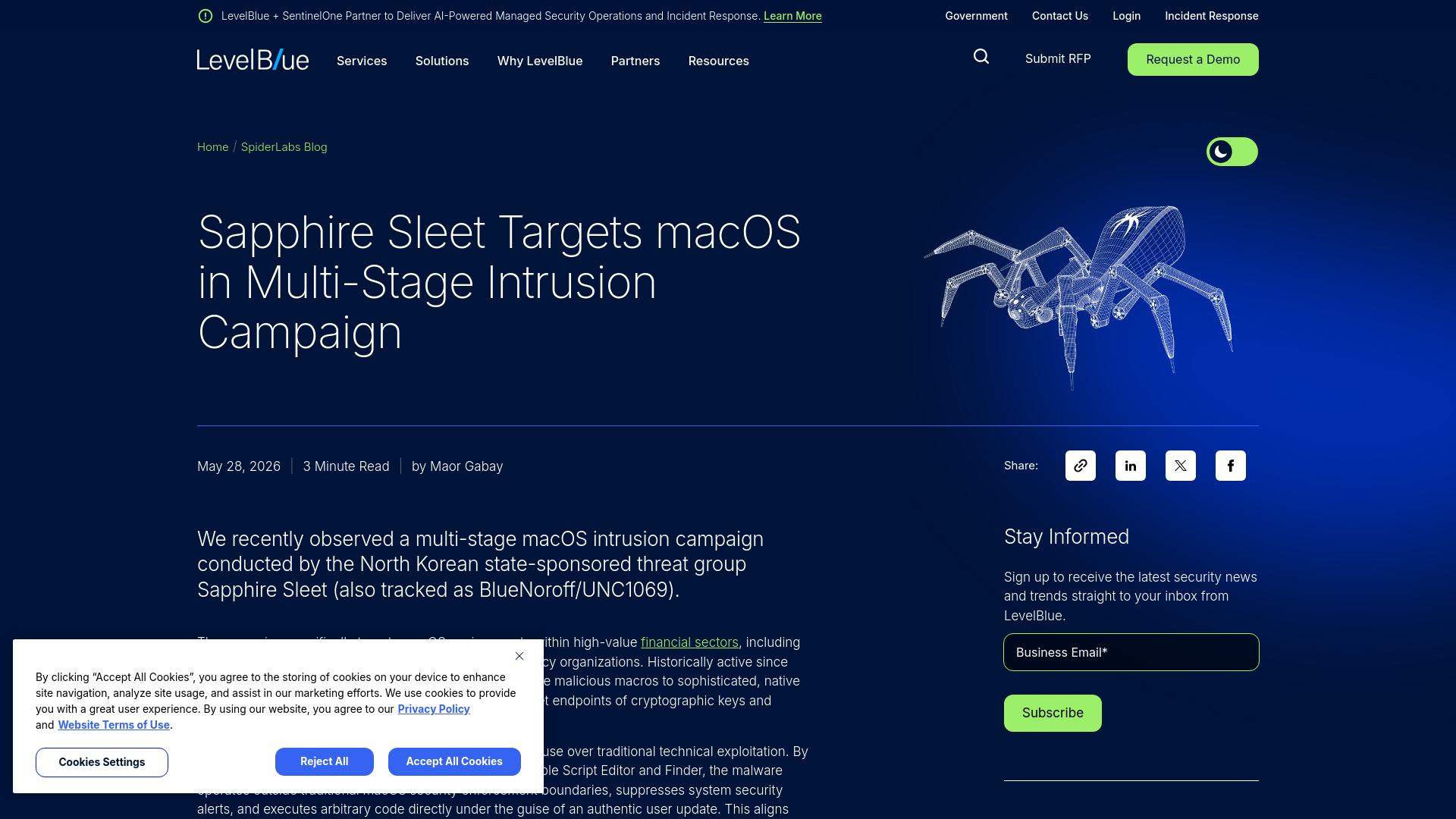 Sapphire Sleet Targets macOS in Multi-Stage Intrusion Campaign