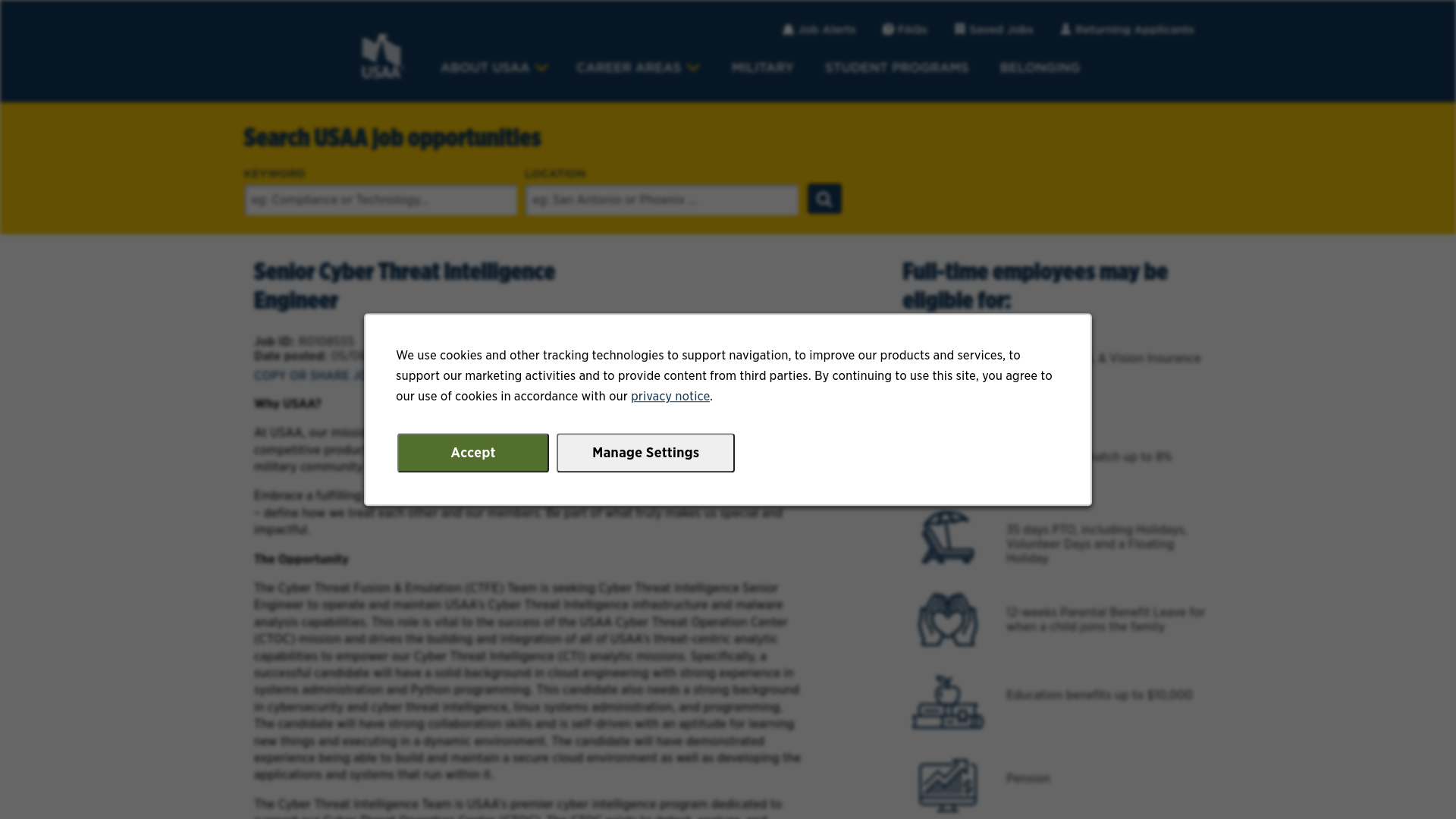 Senior Cyber Threat Intelligence Engineer at USAA