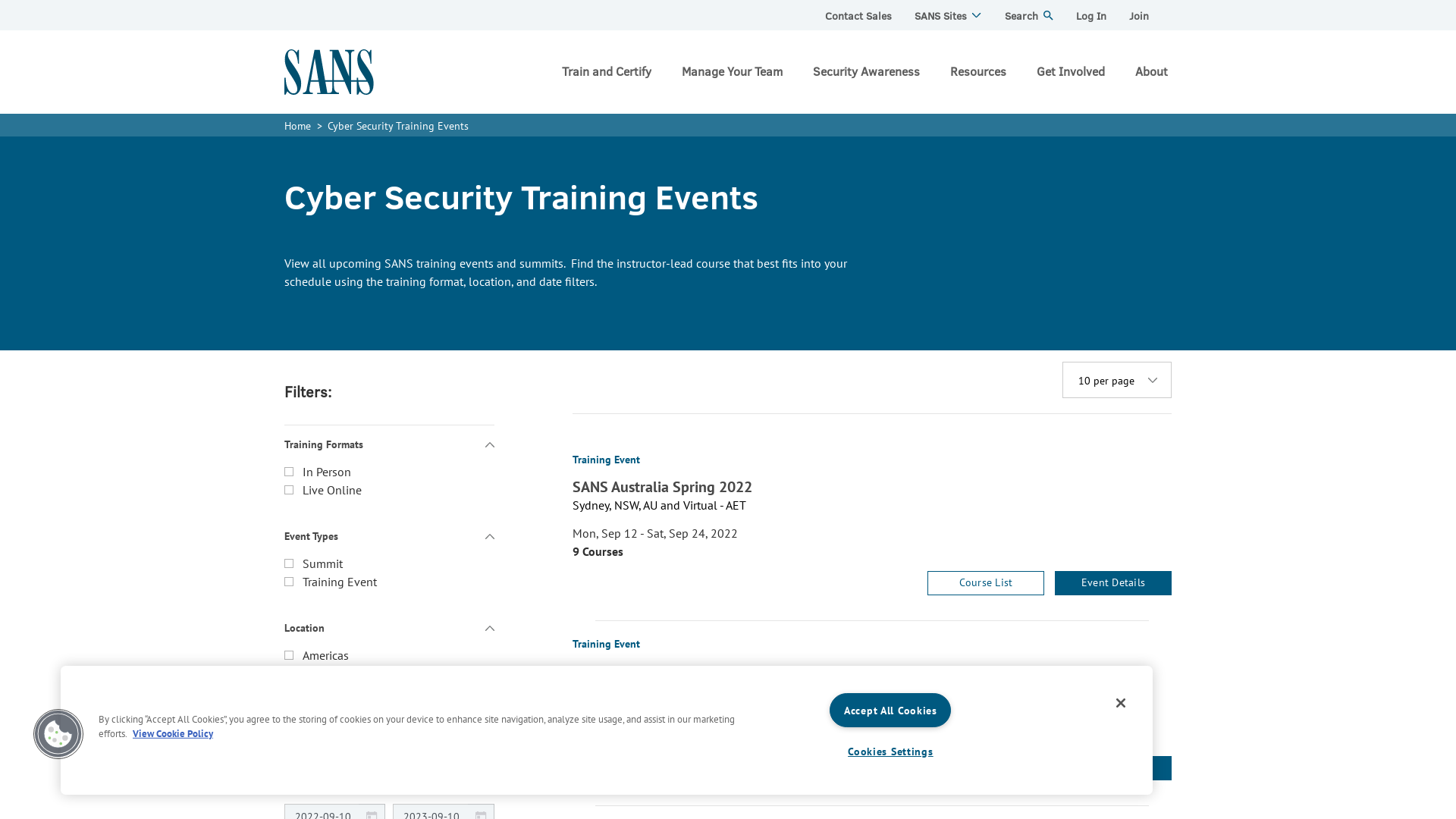 Cyber Security Training Events | SANS Institute