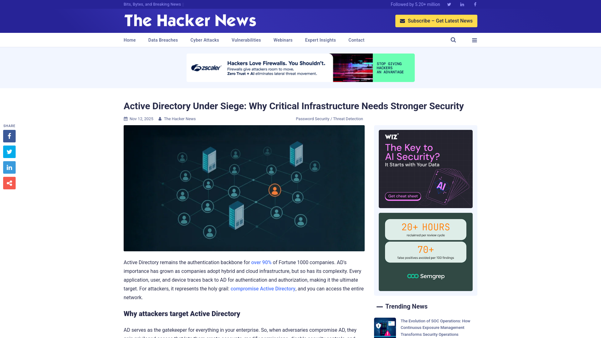 Active Directory Under Siege: Why Critical Infrastructure Needs Stronger Security
