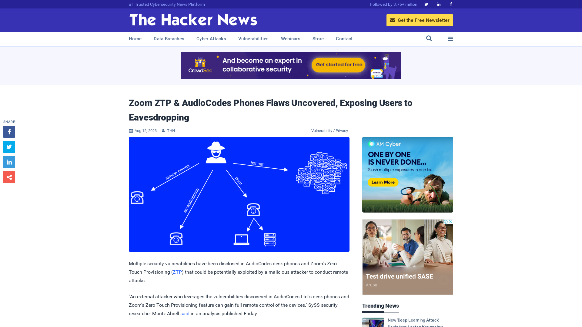 Zoom ZTP & AudioCodes Phones Flaws Uncovered, Exposing Users to Eavesdropping