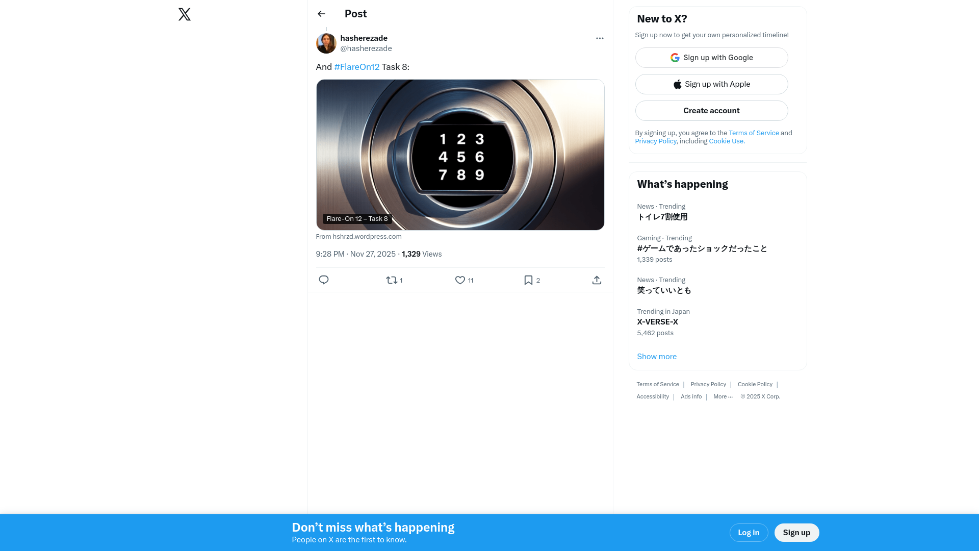 hasherezade on X: "And #FlareOn12 Task 8: https://t.co/E67ZDbLL77" / X