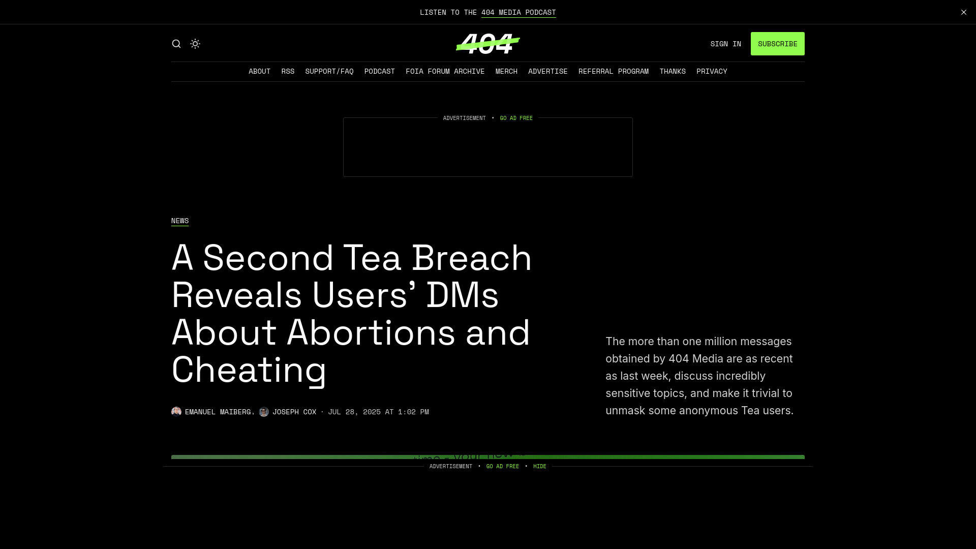 A Second Tea Breach Reveals Users’ DMs About Abortions and Cheating