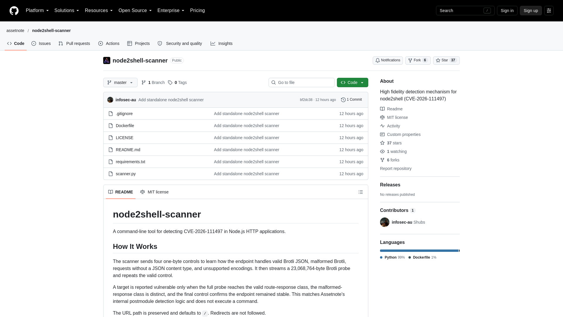 GitHub - assetnote/node2shell-scanner: High fidelity detection mechanism for node2shell (CVE-2026-111497) · GitHub