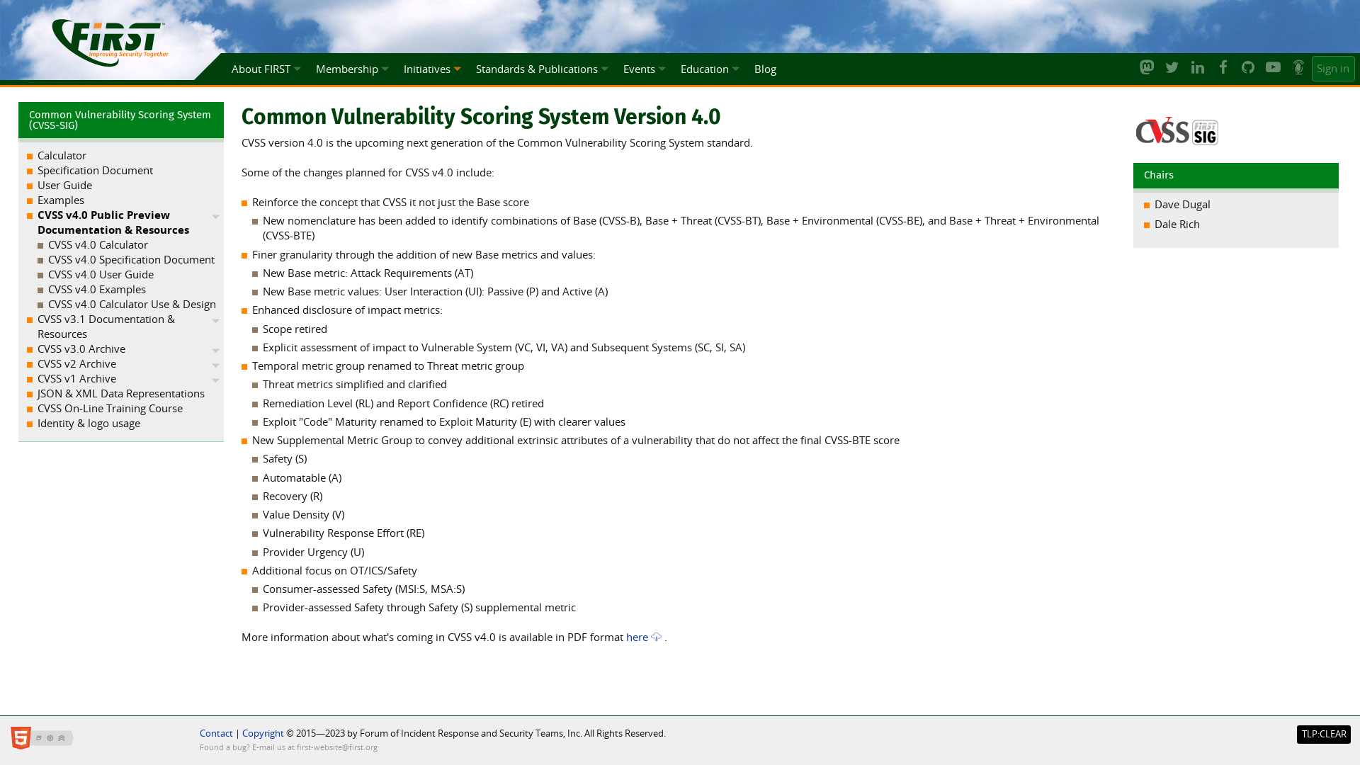 Common Vulnerability Scoring System