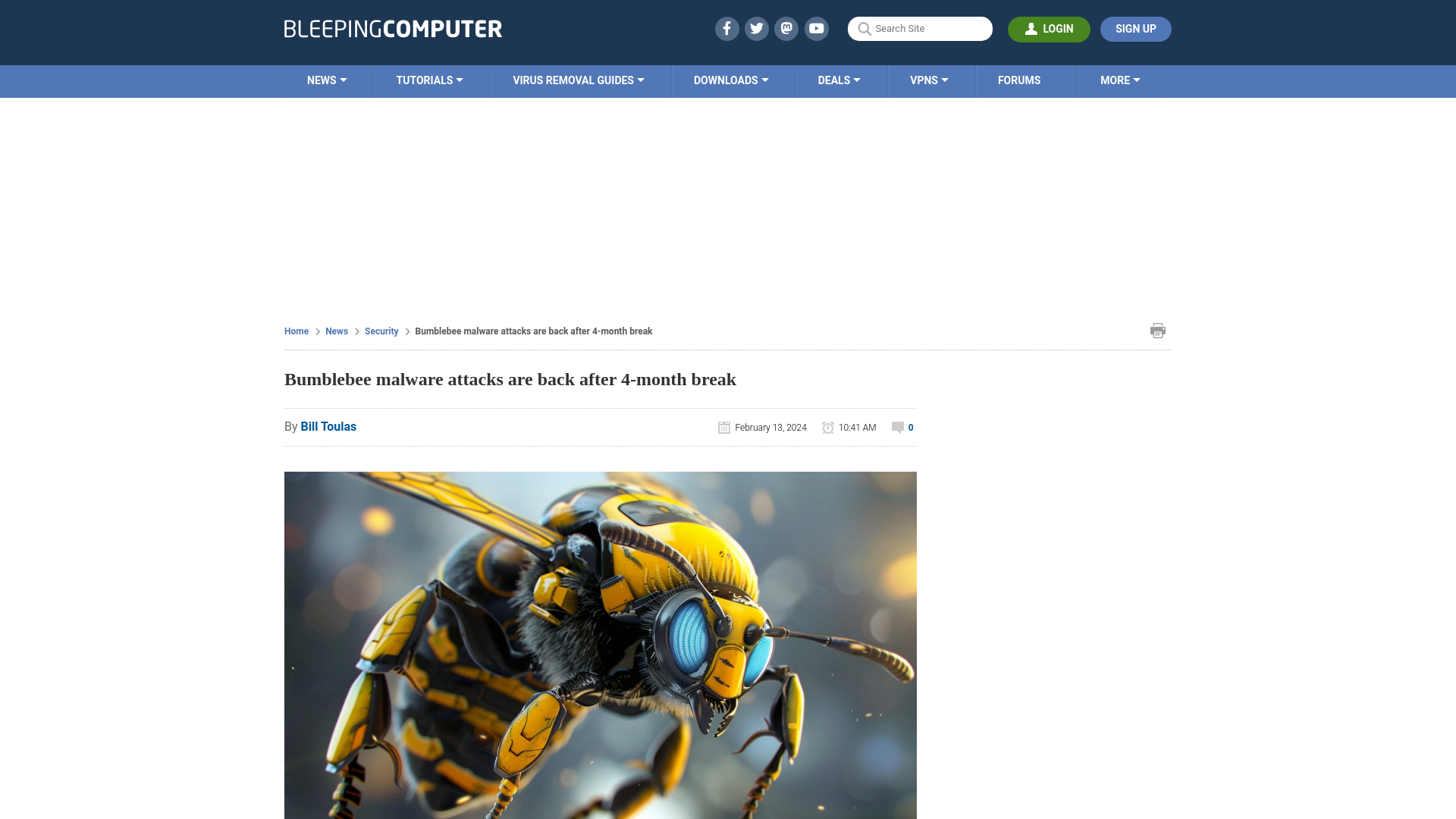 Bumblebee malware attacks are back after 4-month break