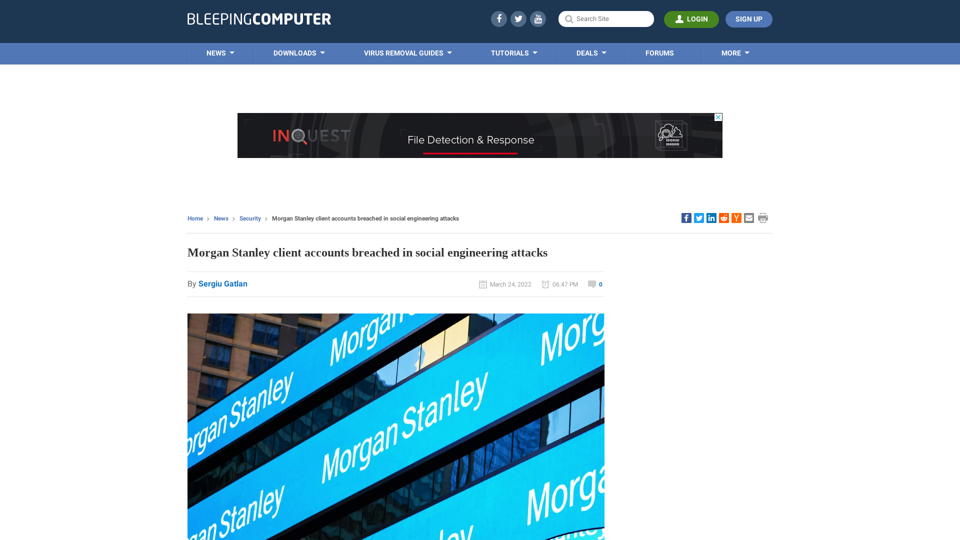 Morgan Stanley client accounts breached in social engineering attacks