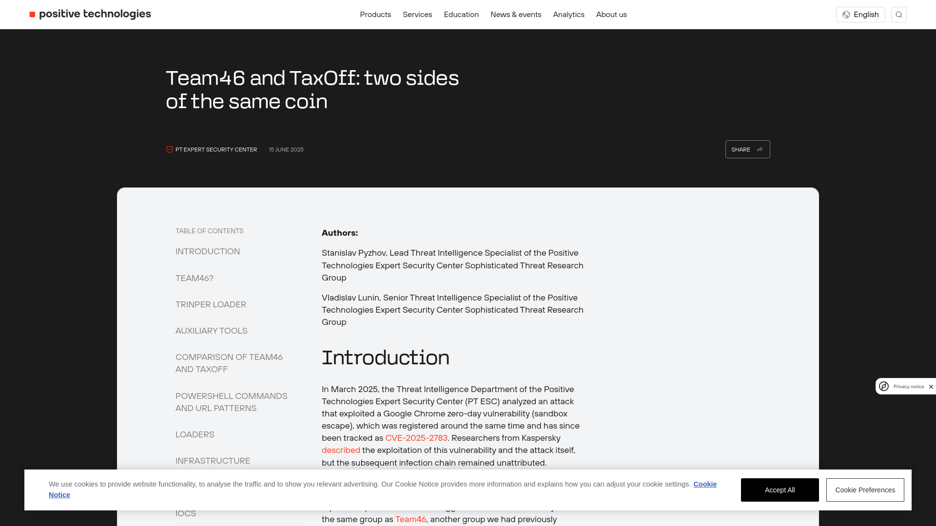 Team46 and TaxOff: two sides of the same coin