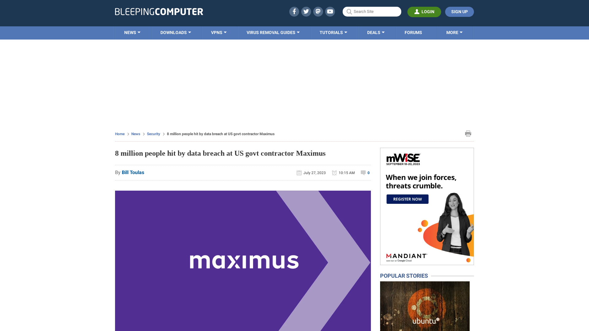 8 million people hit by data breach at US govt contractor Maximus