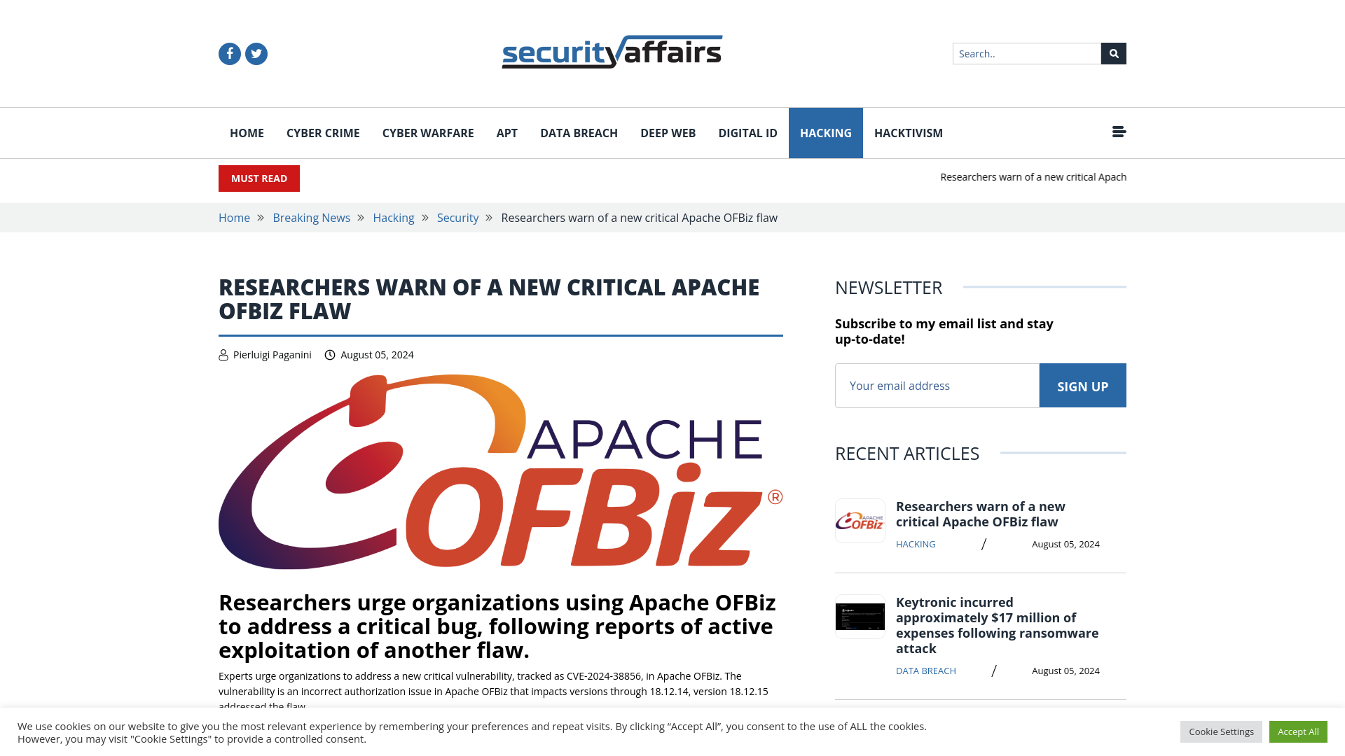 Researchers warn of a new critical Apache OFBiz flaw