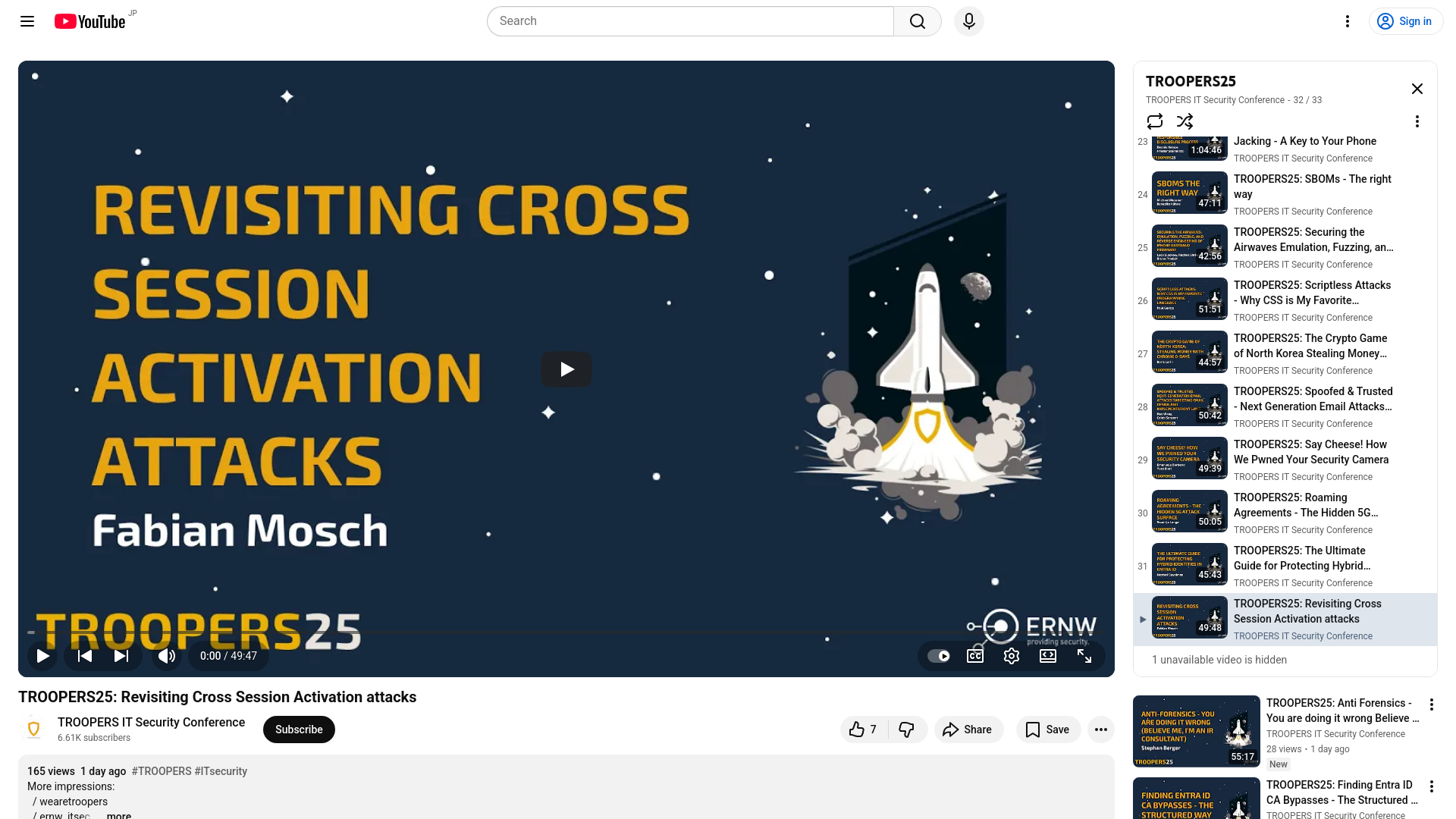 TROOPERS25: Revisiting Cross Session Activation attacks - YouTube
